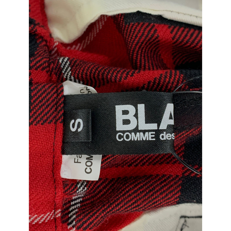 BLACK COMME des GARCONS/Sarouel Pants/S/Red/Wool/Plaid/1L-P010