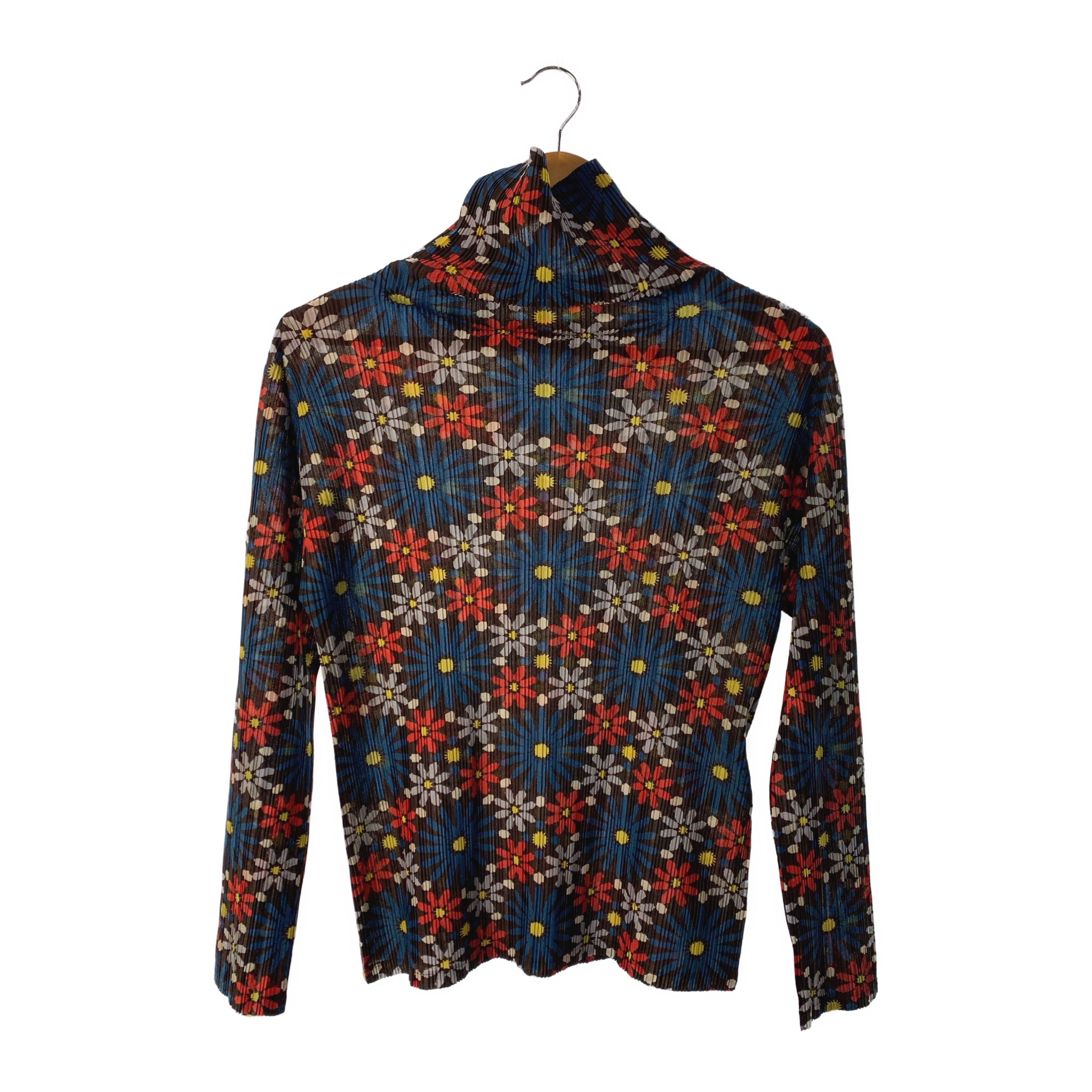 PLEATS PLEASE ISSEY MIYAKE/LS Cut & Sew/3/Multicolor/Polyester/Floral Pattern/PP13-FK393 view 1