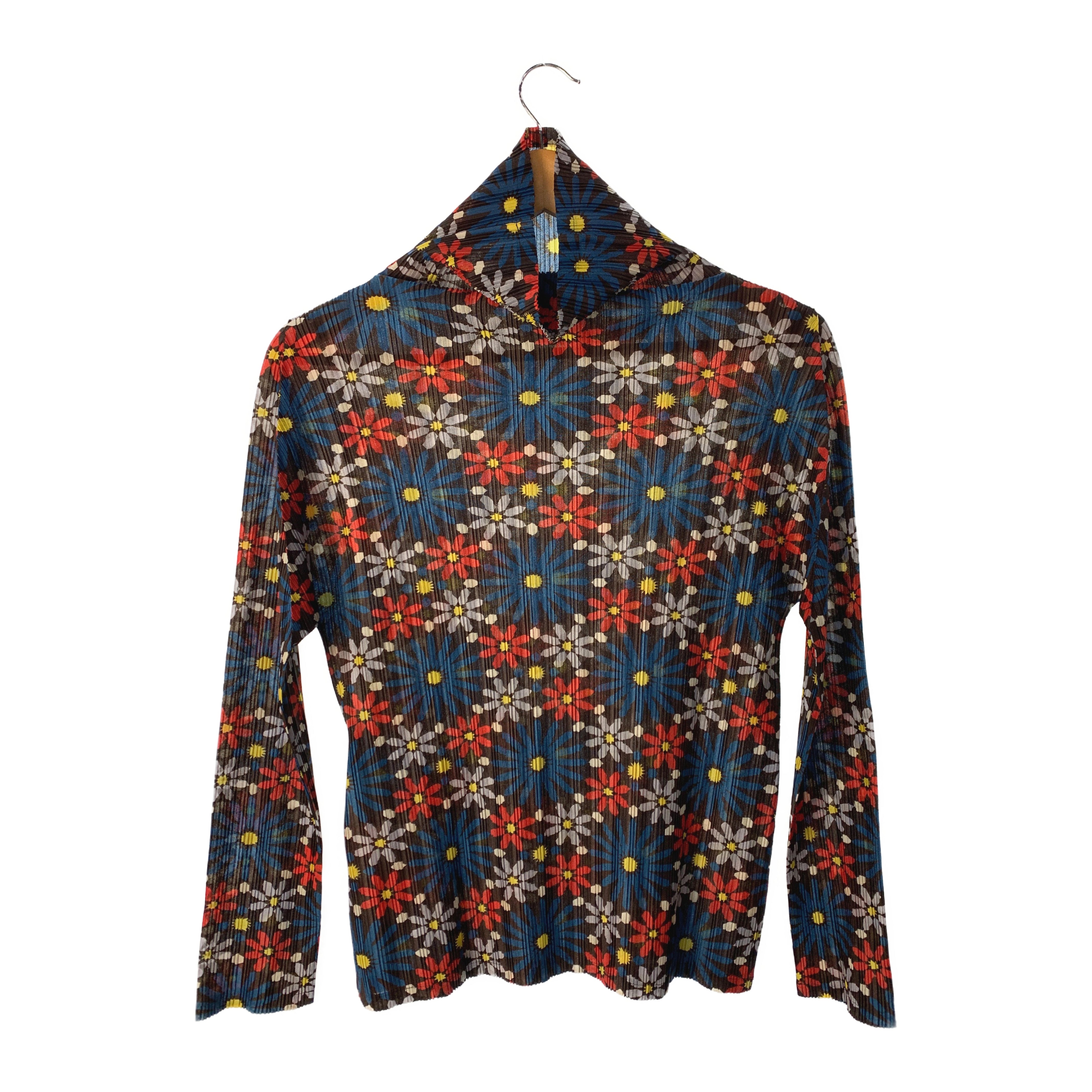 PLEATS PLEASE ISSEY MIYAKE/LS Cut & Sew/3/Multicolor/Polyester/Floral Pattern/PP13-FK393 view 2