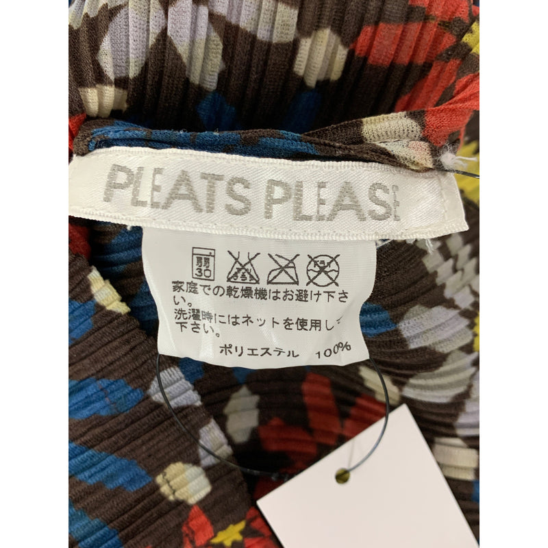 PLEATS PLEASE ISSEY MIYAKE/LS Cut & Sew/3/Multicolor/Polyester/Floral Pattern/PP13-FK393