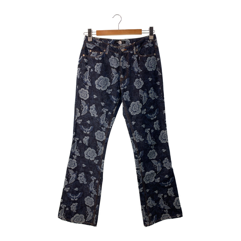 ozone community/Bootcut Pants/M/Indigo/Cotton/All Over Print/