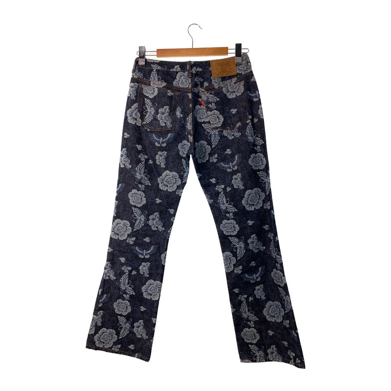 ozone community/Bootcut Pants/M/Indigo/Cotton/All Over Print/
