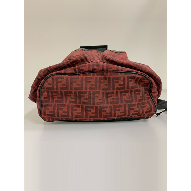 FENDI/Backpack/Red/Leather/All Over Print/7VZ056