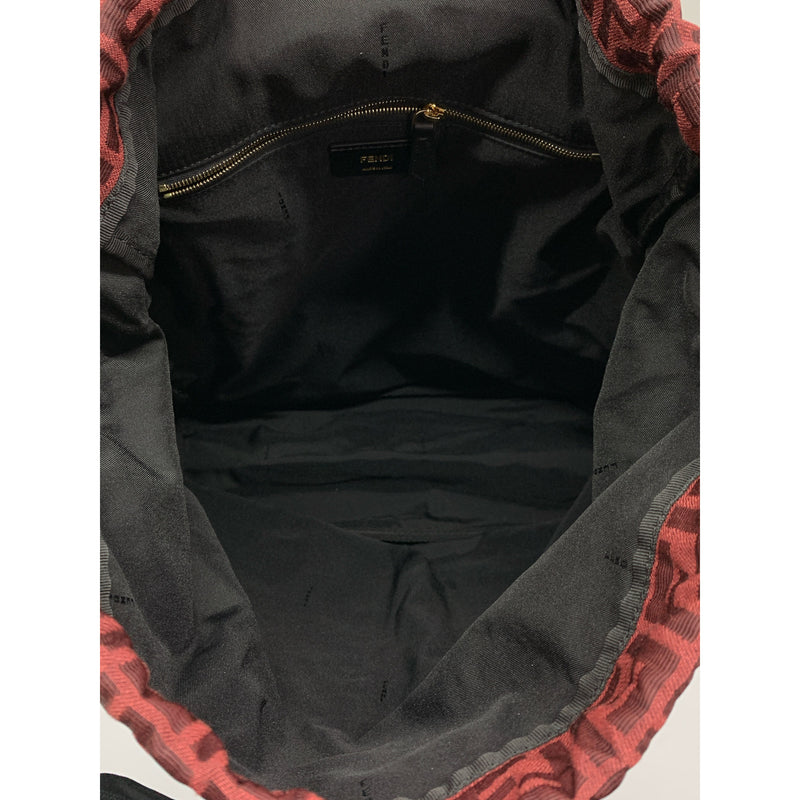 FENDI/Backpack/Red/Leather/All Over Print/7VZ056