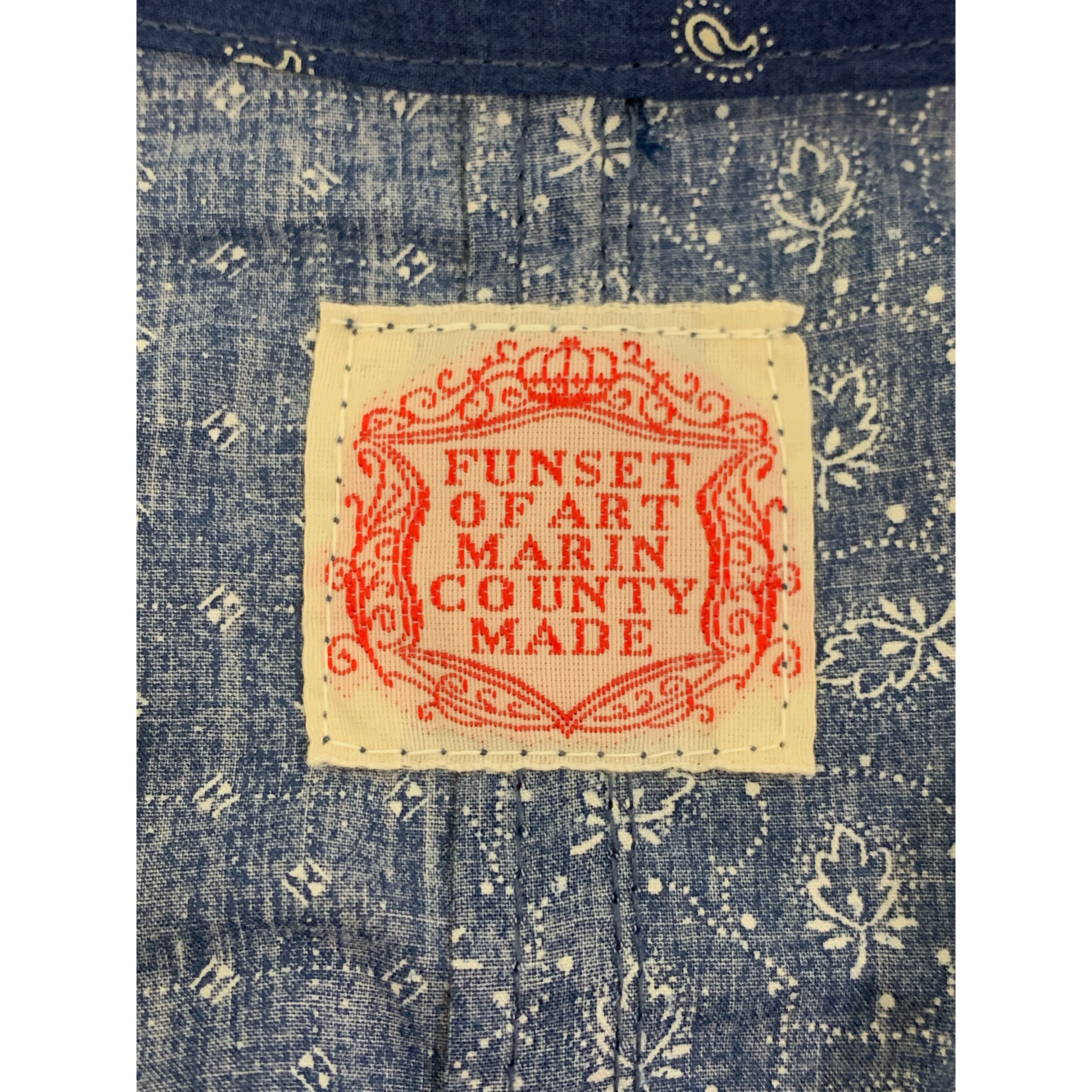 FUNSET OF ART/SS Shirt/M/Navy/Cotton/All Over Print/2023FASH-180 view 3