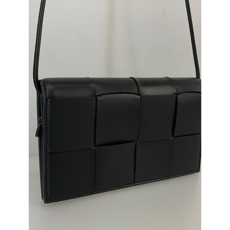 BOTTEGA VENETA/Cross Body Bag/Black/Leather/