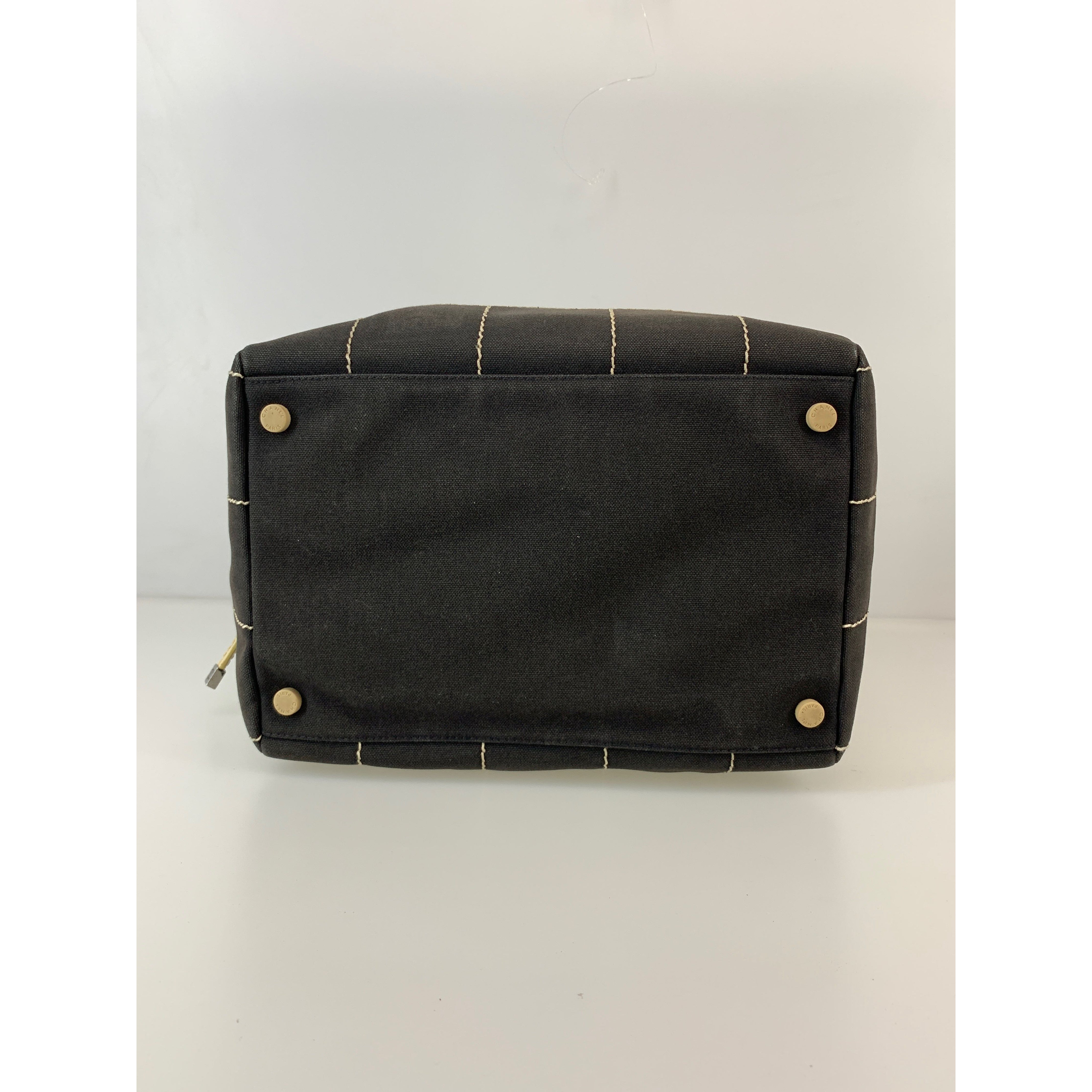 CHANEL/Hand Bag/Brown/Cotton/Plain view 3