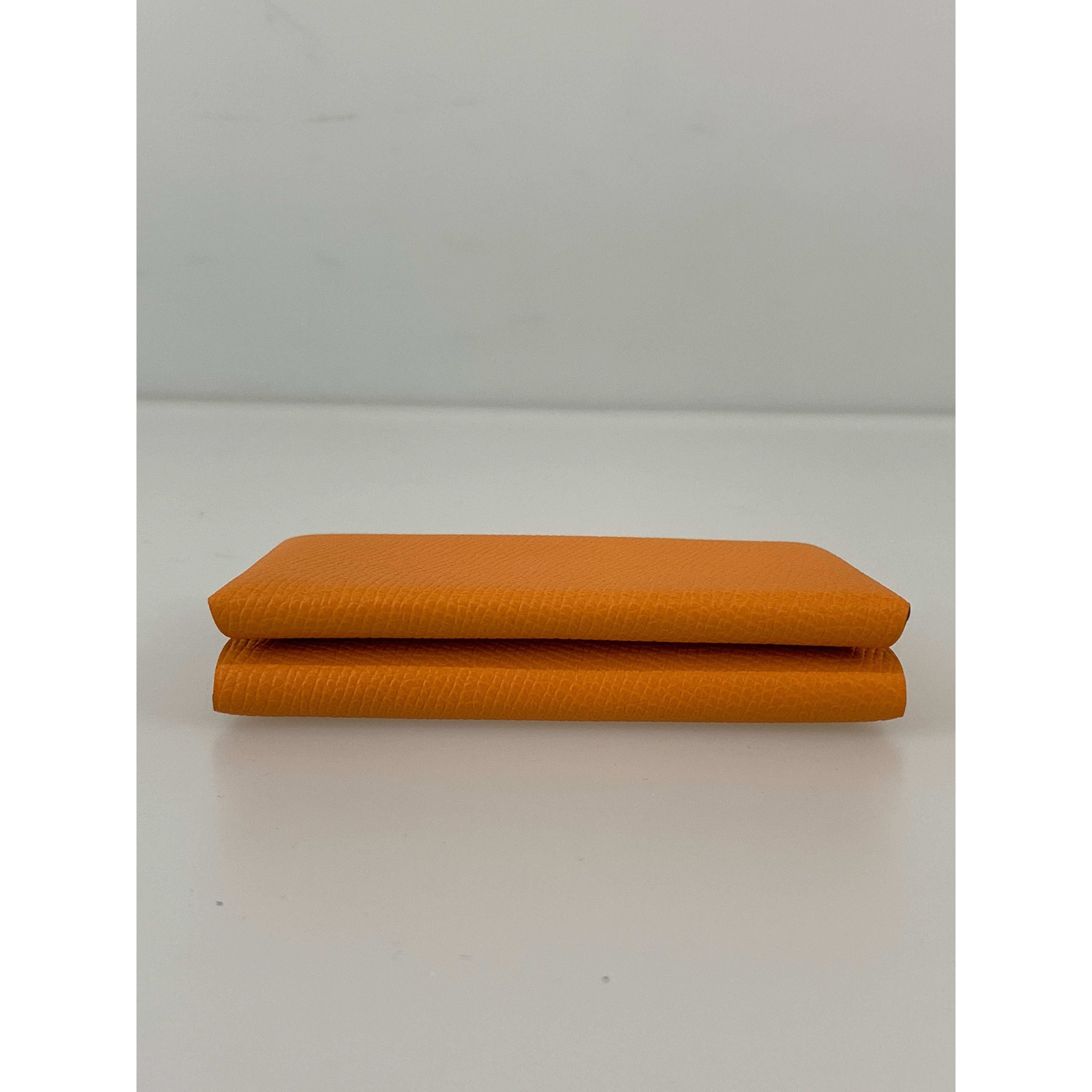 HERMES/Coin Wallet/Orange/Leather/ view 3
