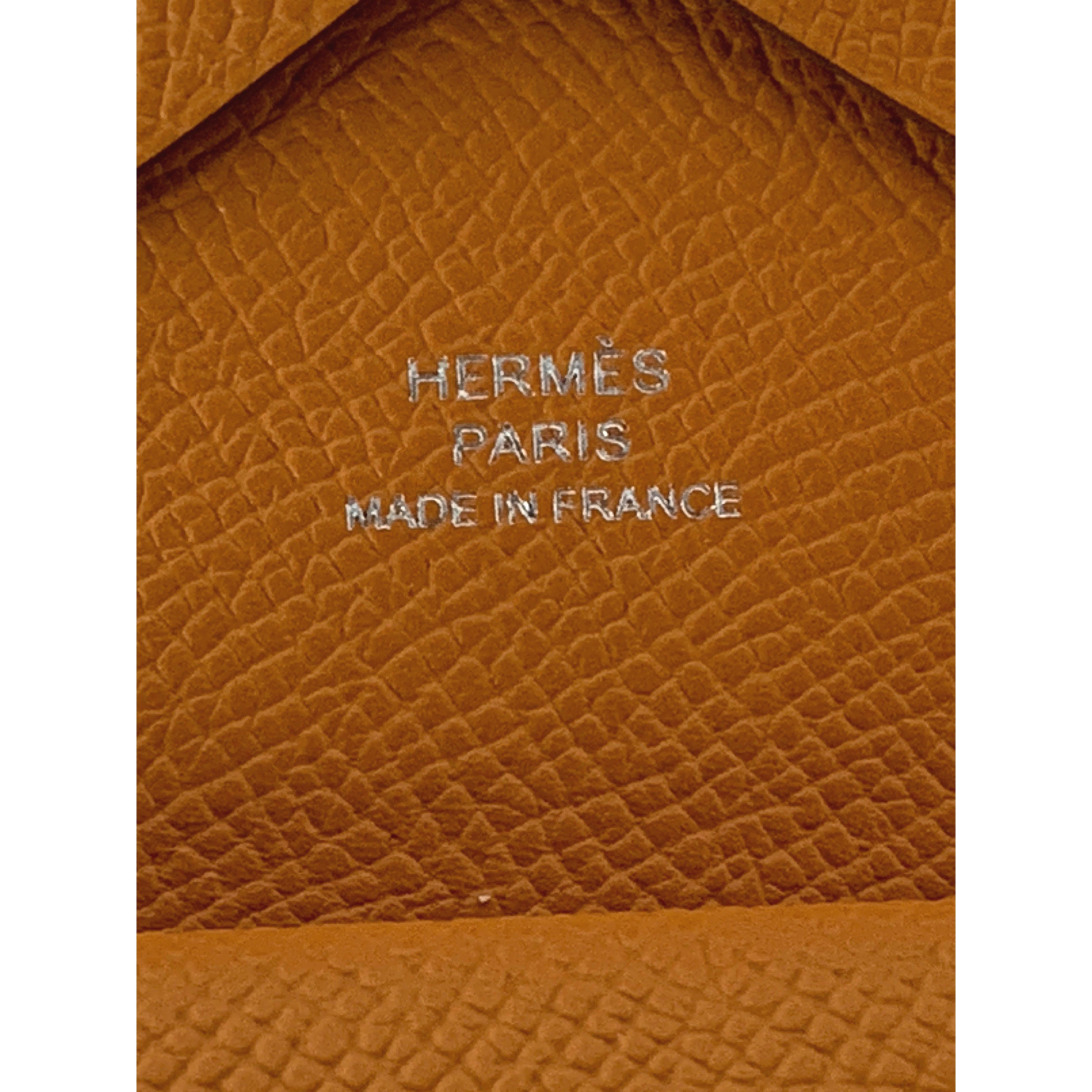 HERMES/Coin Wallet/Orange/Leather/ view 5