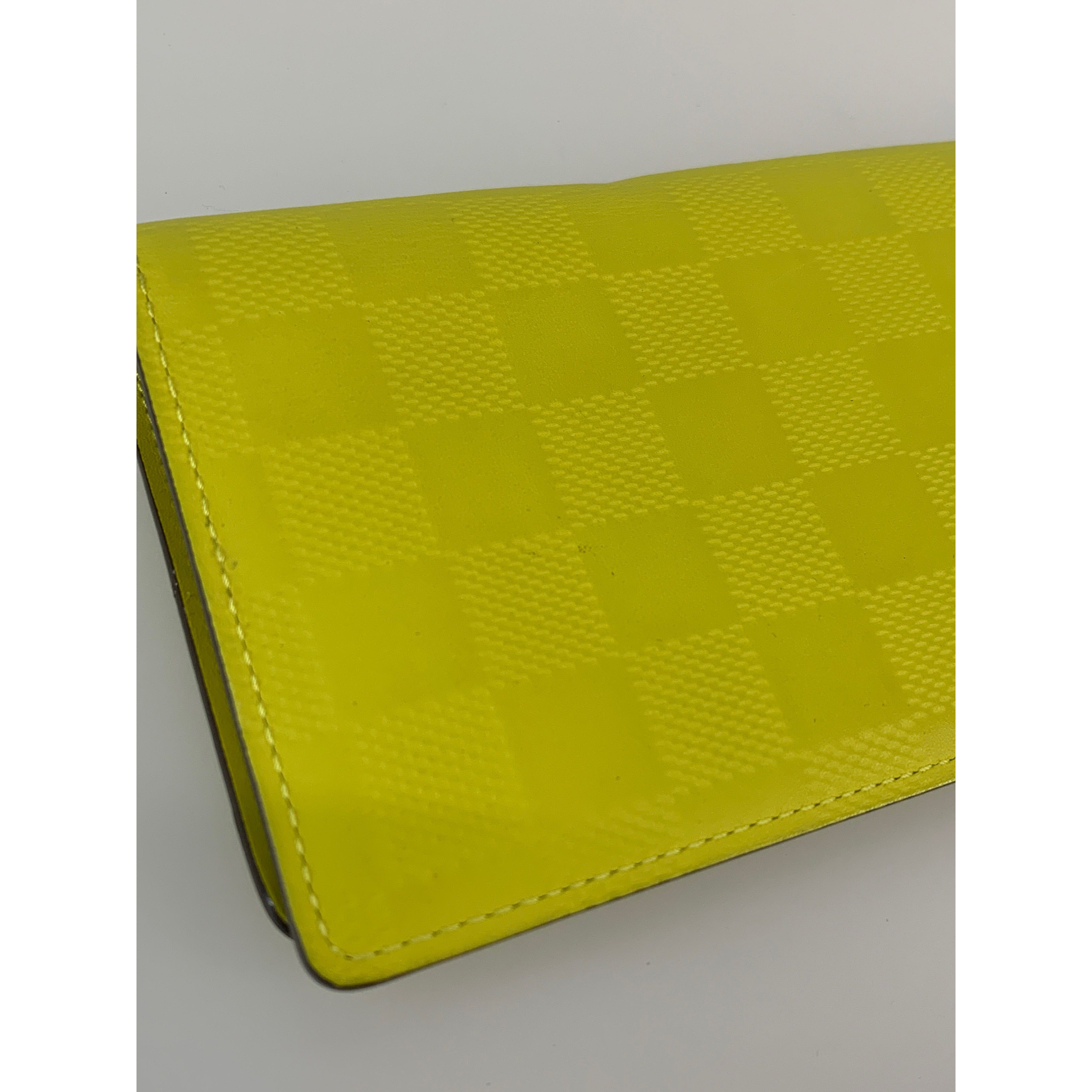 LOUIS VUITTON/Long Wallet/Yellow/Leather/All Over Print/PORTEFEUILLE BRAZZA_DAMIER INFINI/N63149 view 6