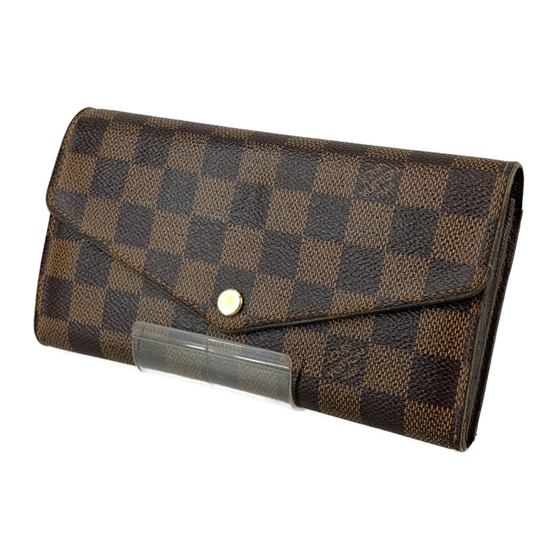 LOUIS VUITTON/Long Wallet/Brown/PORTEFEUILLE SARA_DAMIER EBENE/N63209