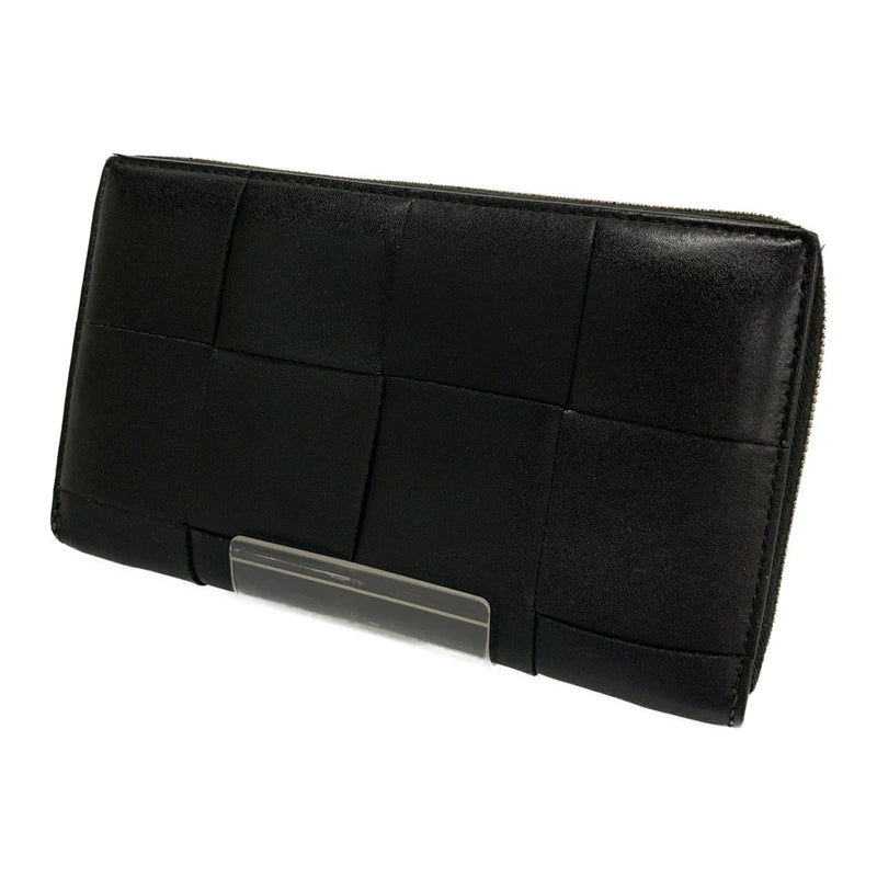 BOTTEGA VENETA/Long Wallet/Black/Leather/