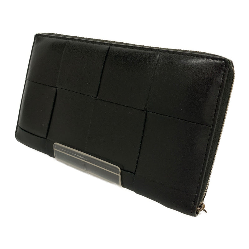 BOTTEGA VENETA/Long Wallet/Black/Leather/