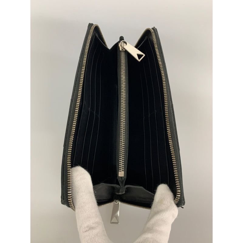 BOTTEGA VENETA/Long Wallet/Black/Leather/