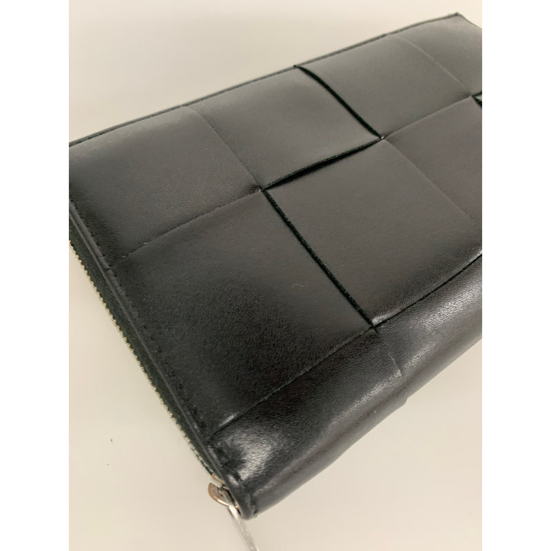 BOTTEGA VENETA/Long Wallet/Black/Leather/