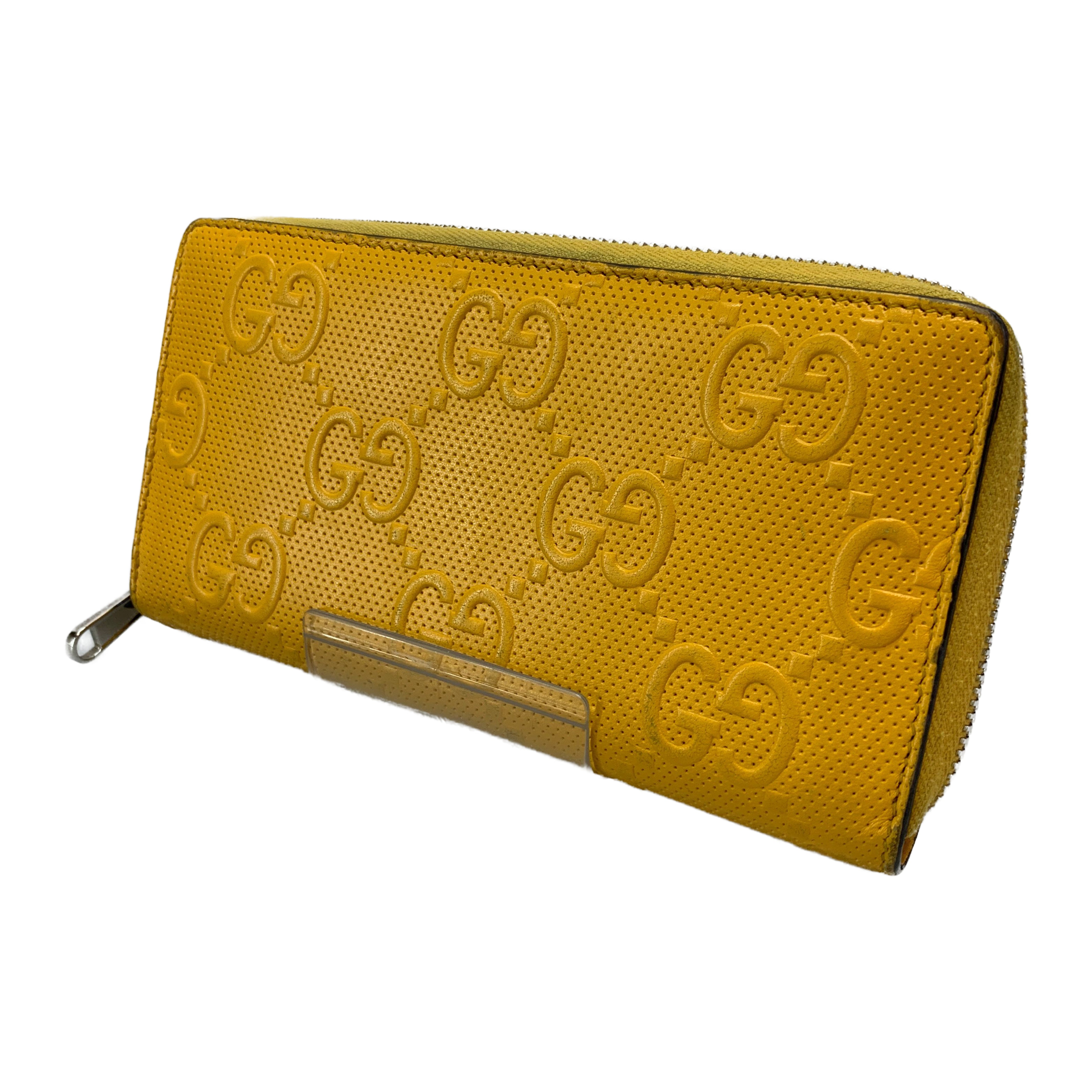 GUCCI/Long Wallet/Yellow/Leather/All Over Print/625558 1W3AN 7636 view 1