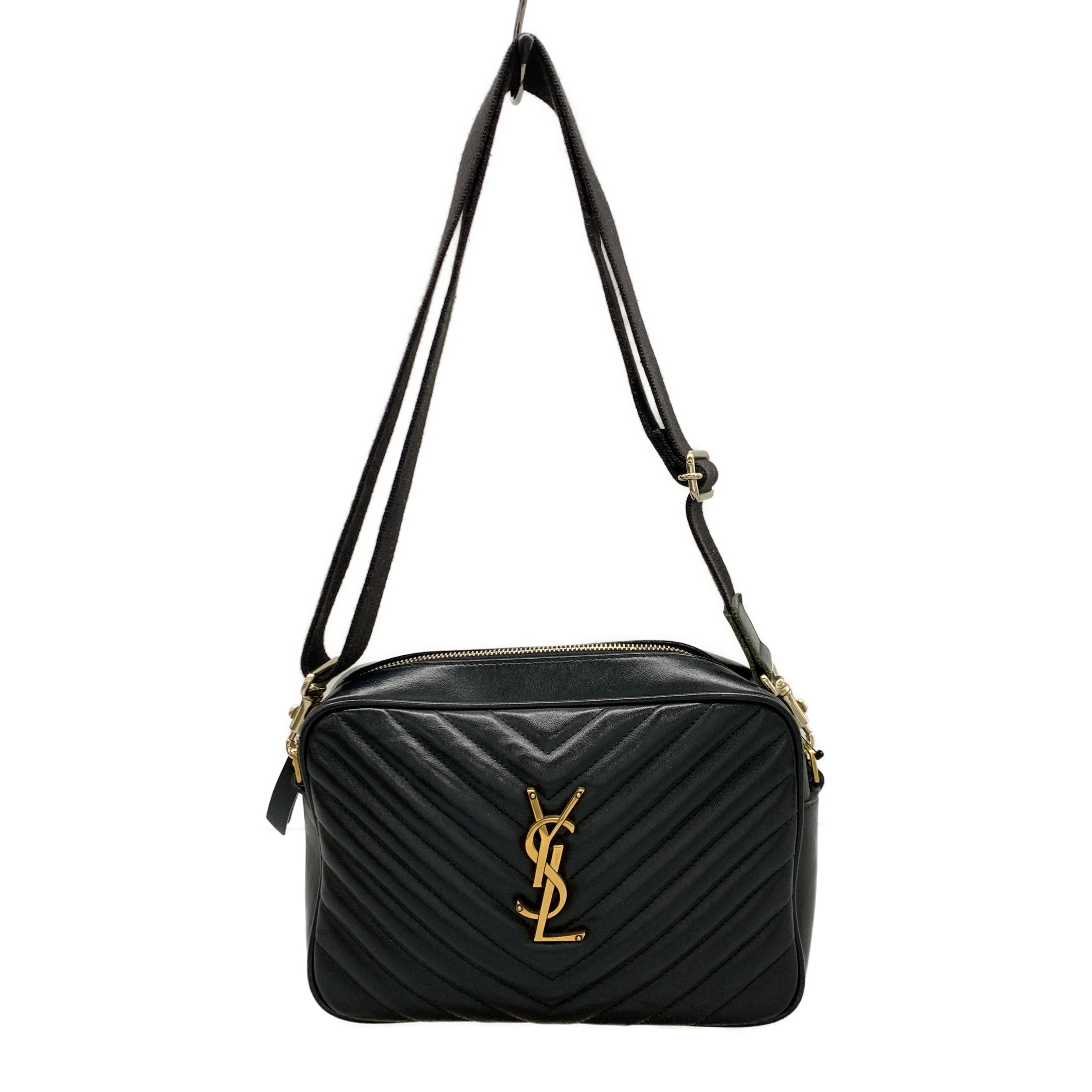 SAINT LAURENT/Cross Body Bag/Leather/Black/VSL612544 lou camera view 1