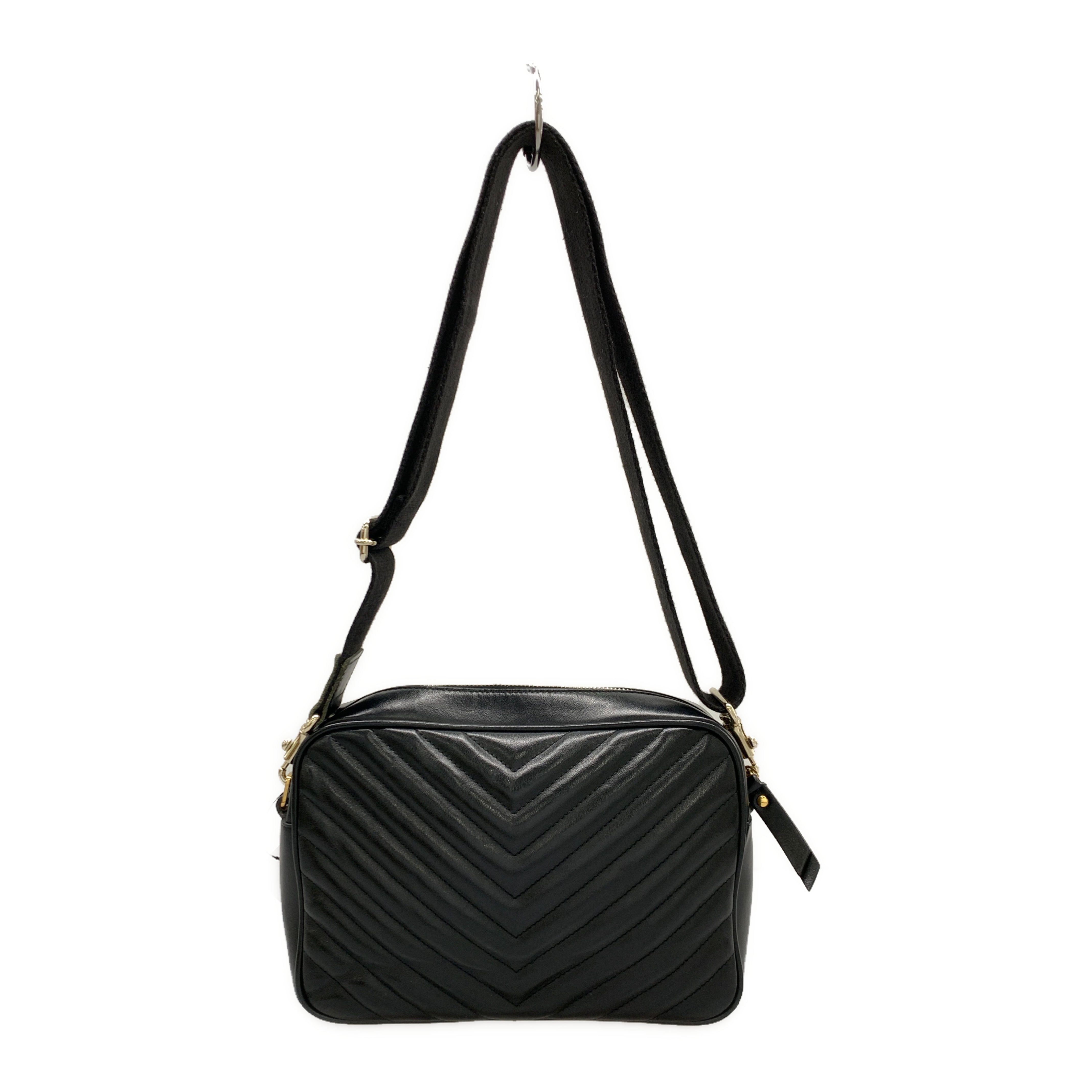 SAINT LAURENT/Cross Body Bag/Leather/Black/VSL612544 lou camera view 2