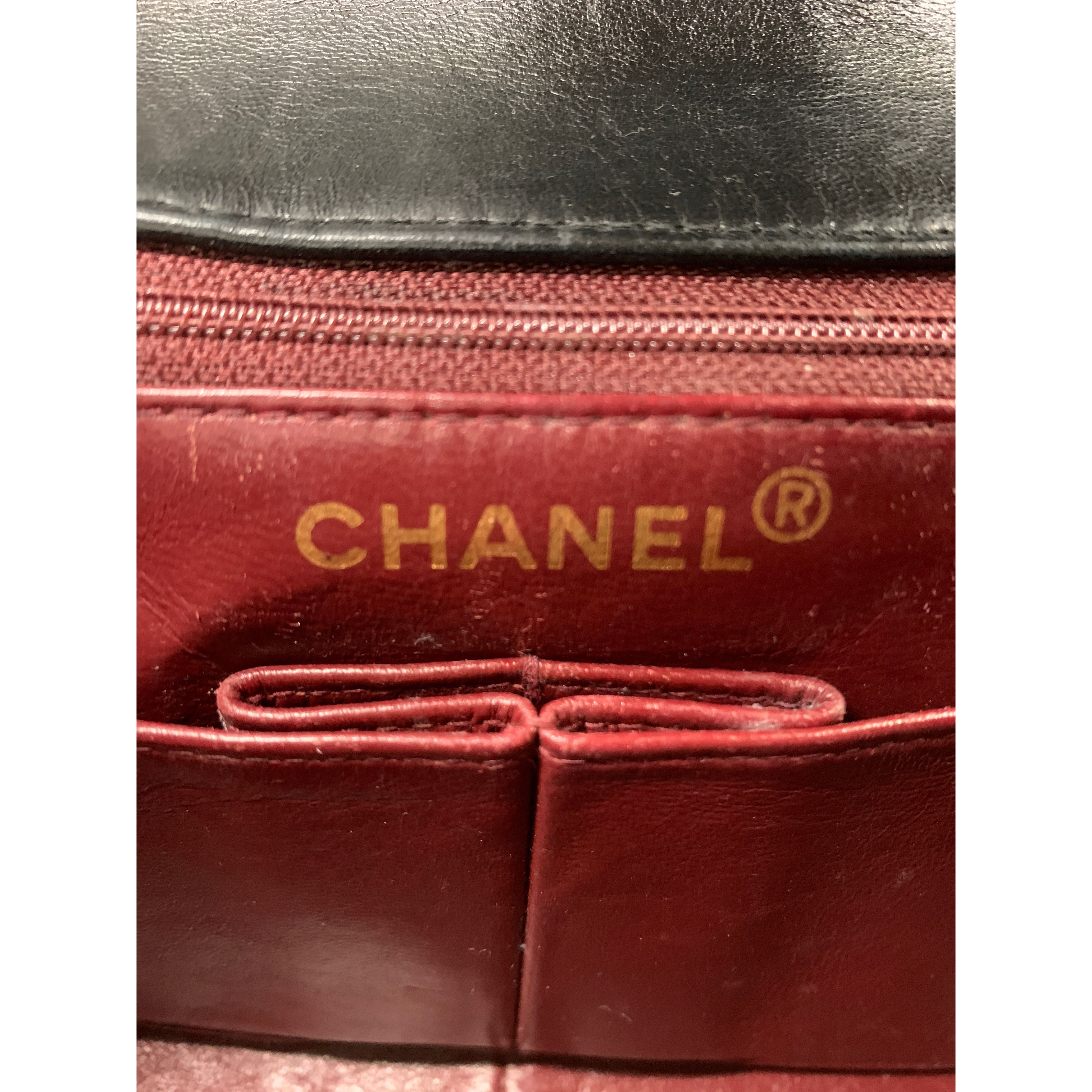 CHANEL/Cross Body Bag/Leather/Black/flat quilt half flap small view 5