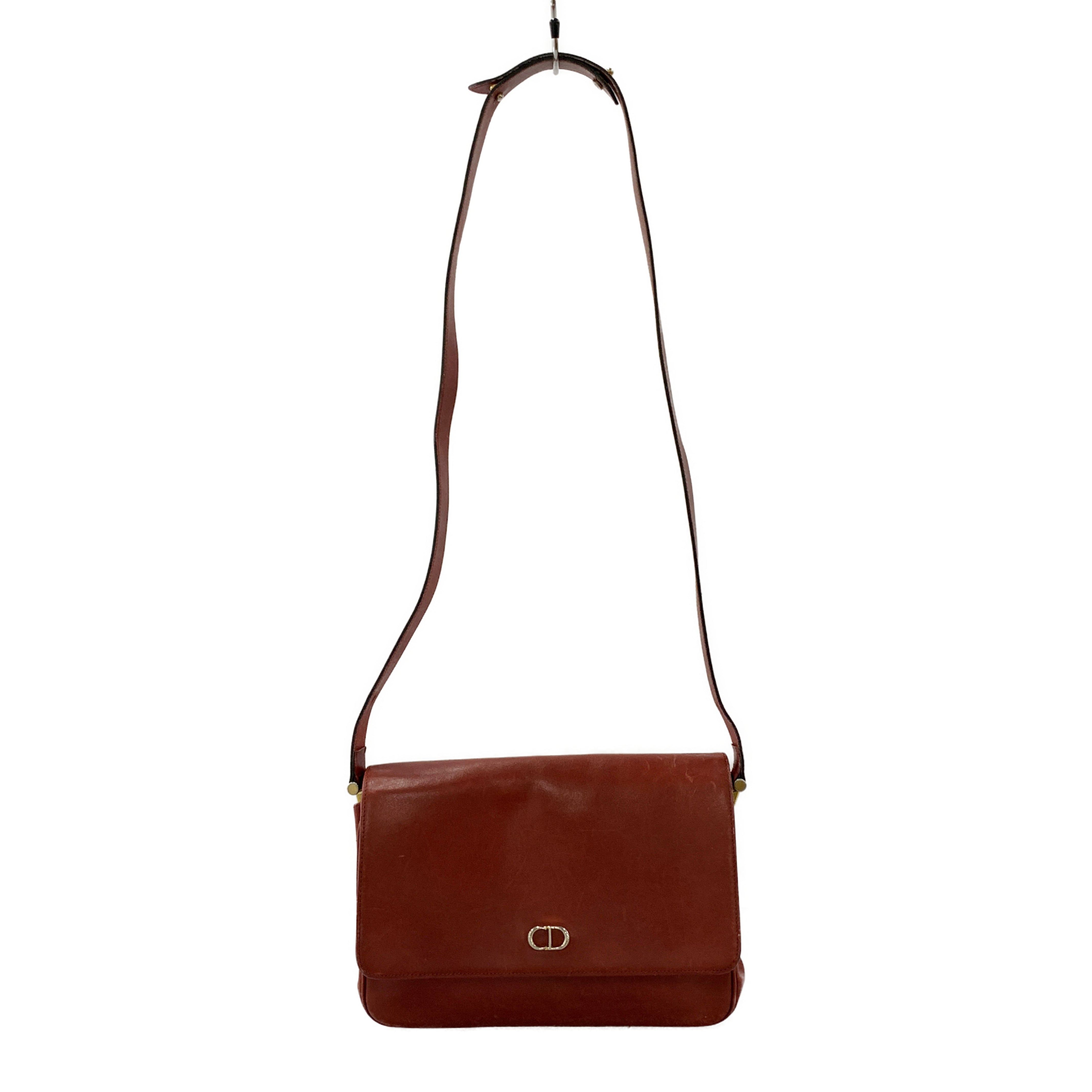 Christian Dior/Cross Body Bag/Leather/Red/cd messenger vintage view 1