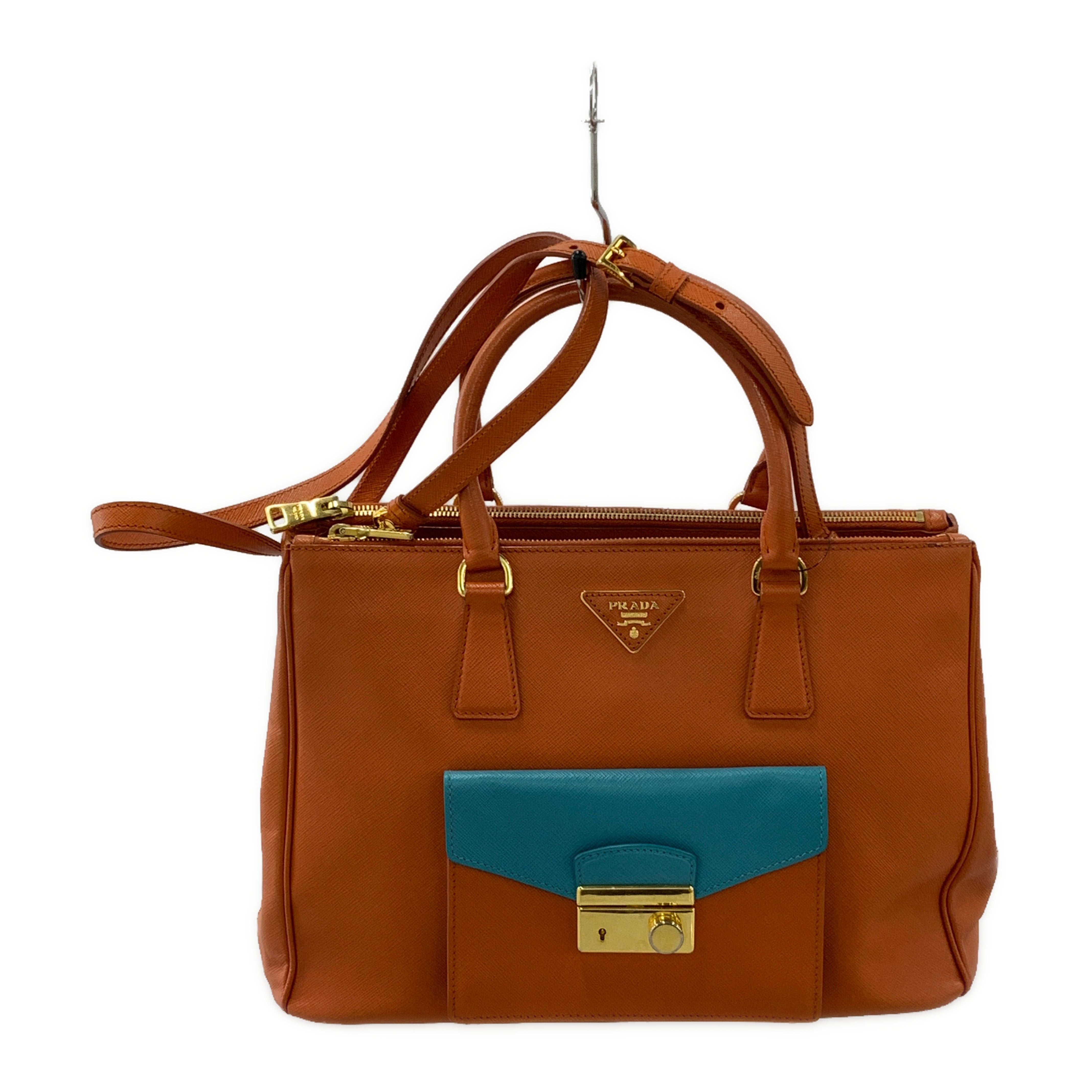 PRADA/Bag/Leather/Orange/BN2674 bicolor lux saffiano view 1