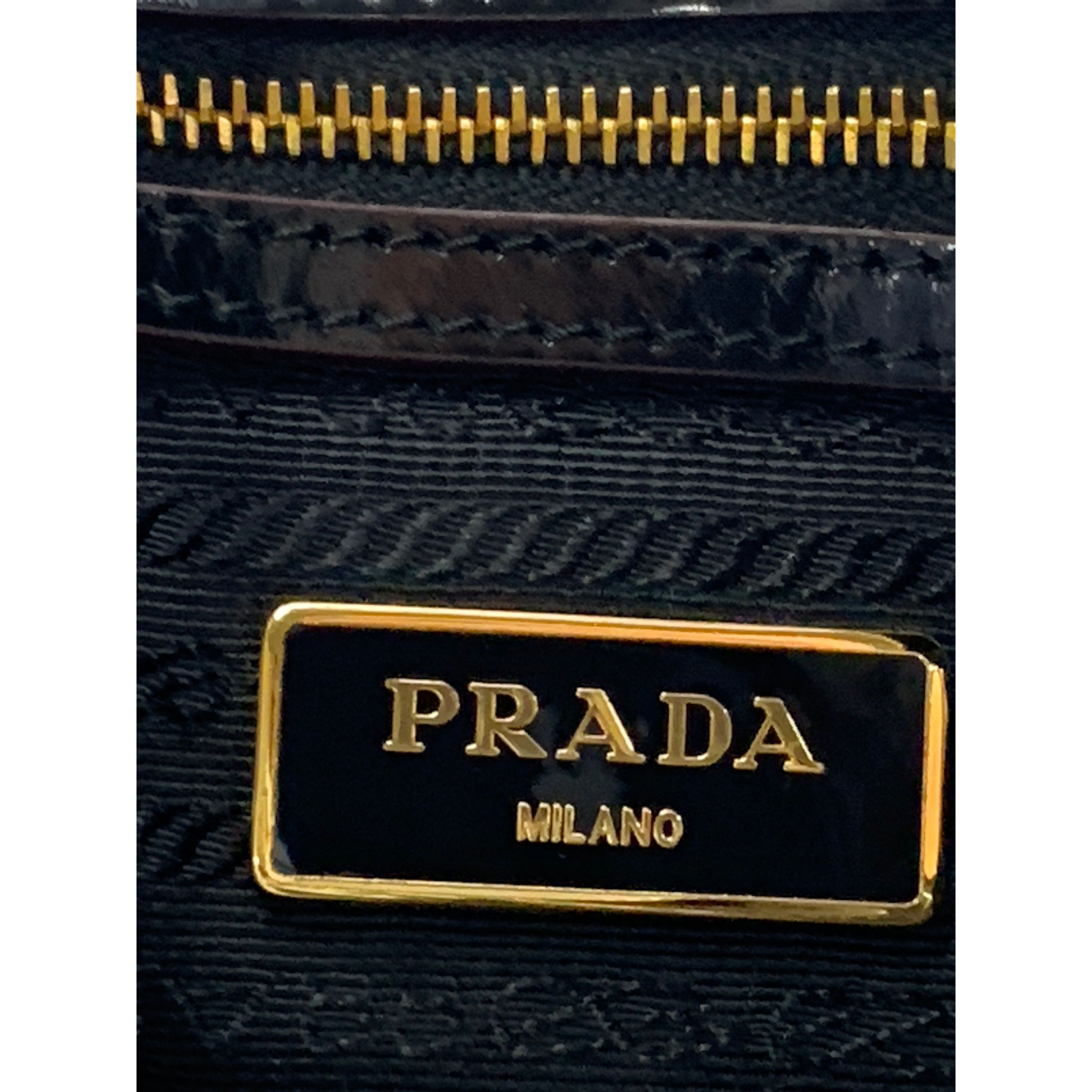 PRADA/Hand Bag/Leather/Black/ view 5