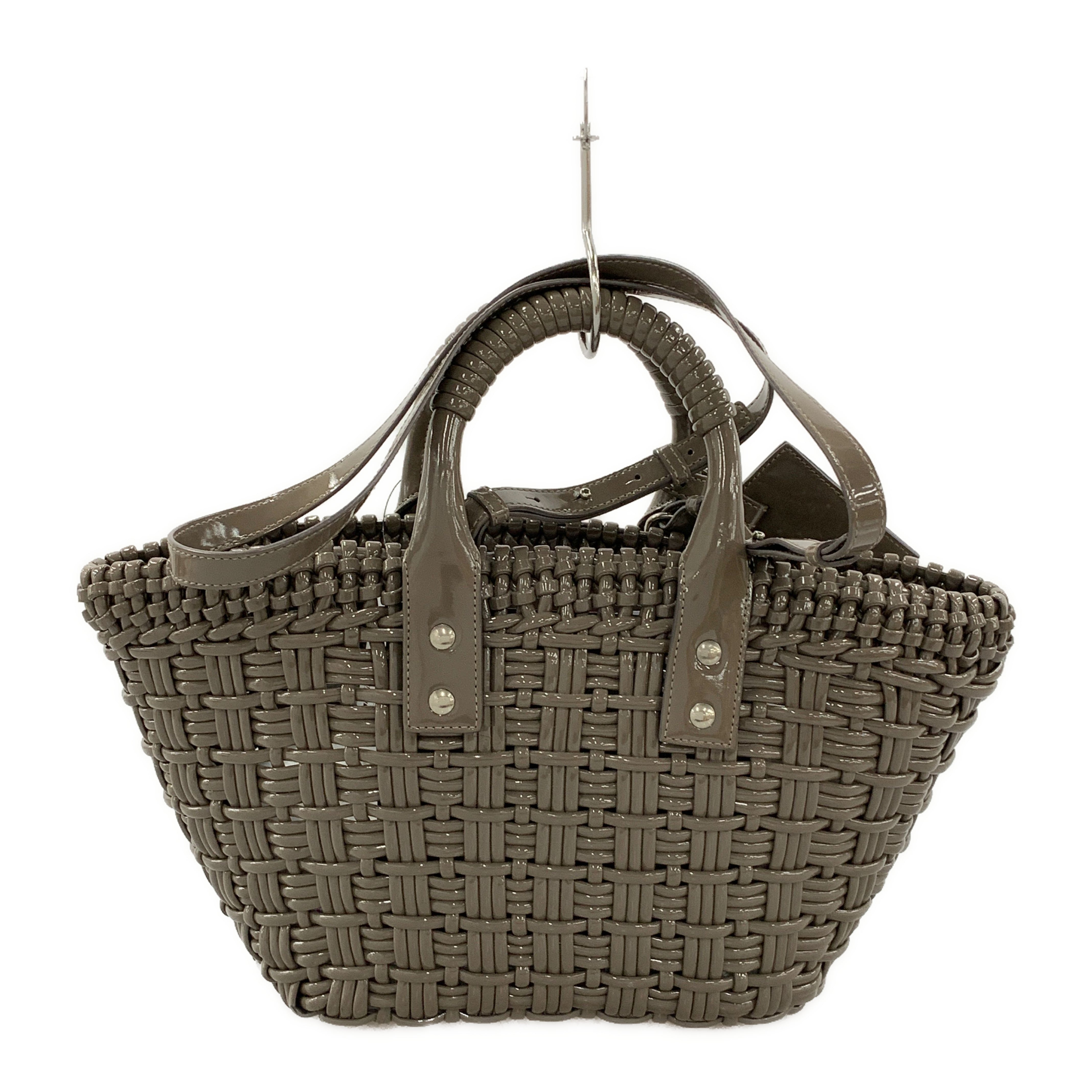 BALENCIAGA/Hand Bag/Brown/bistro xs basket glossy view 2