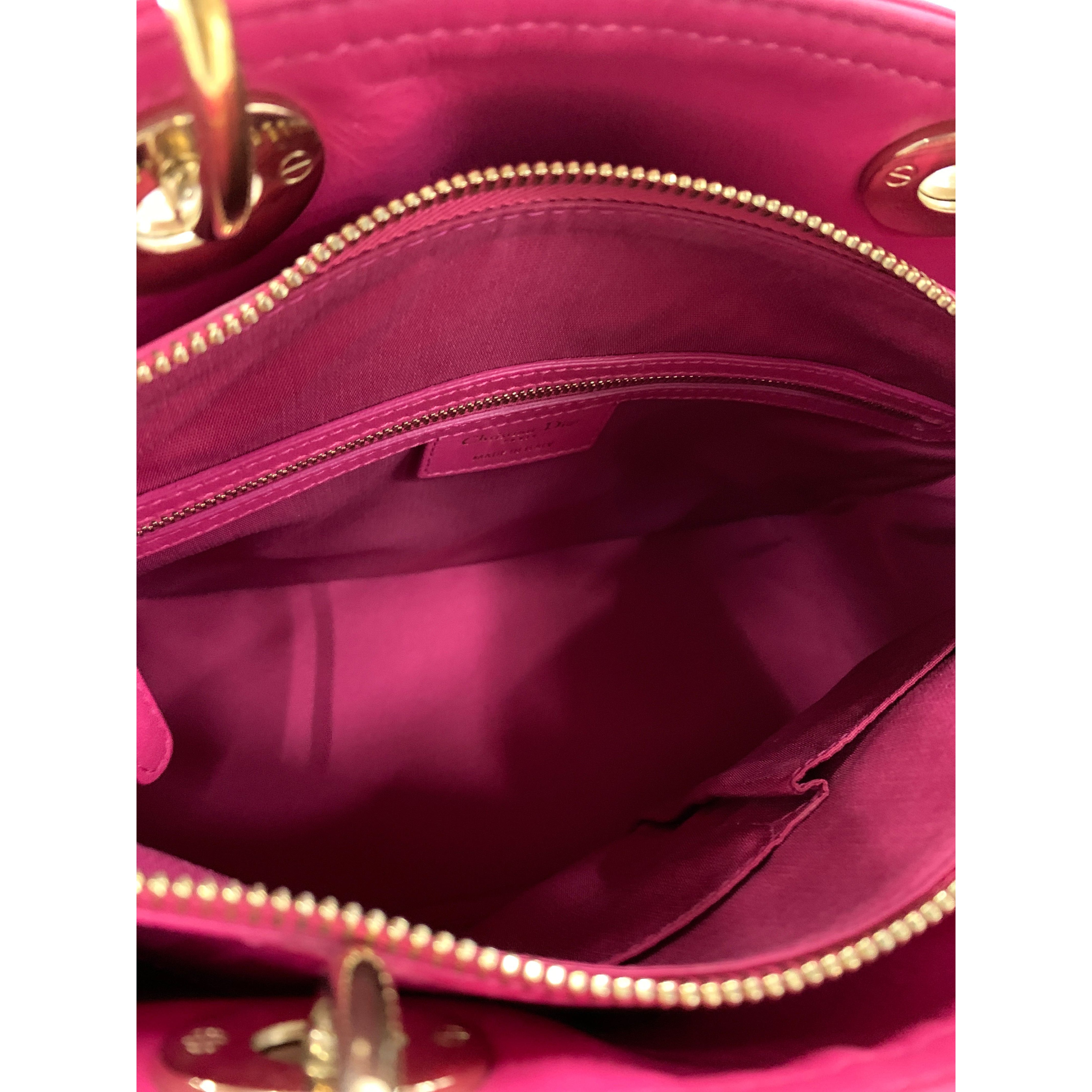 Christian Dior/Boston Bag/Leather/Pink/17-BO-0173 piping details view 4