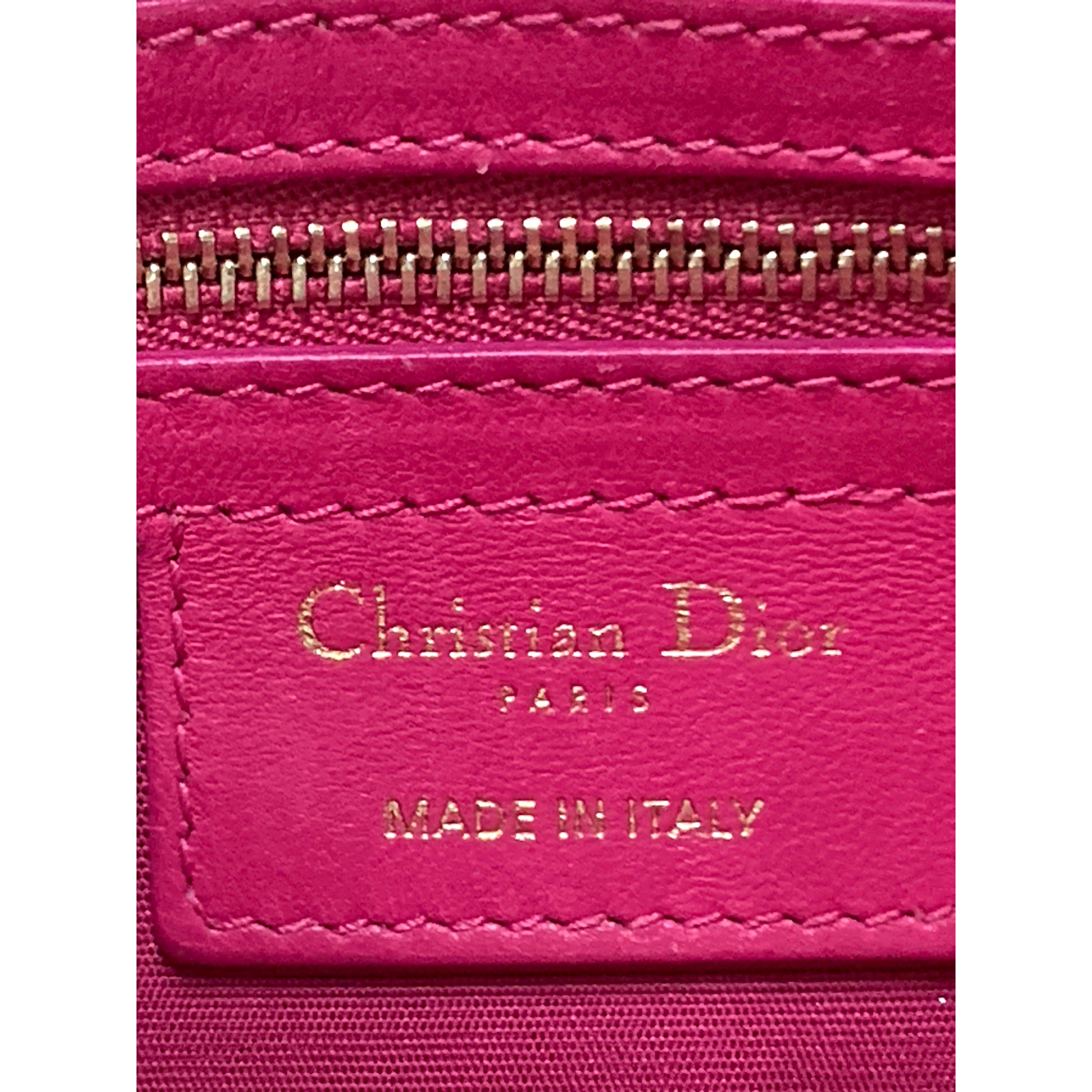Christian Dior/Boston Bag/Leather/Pink/17-BO-0173 piping details view 5