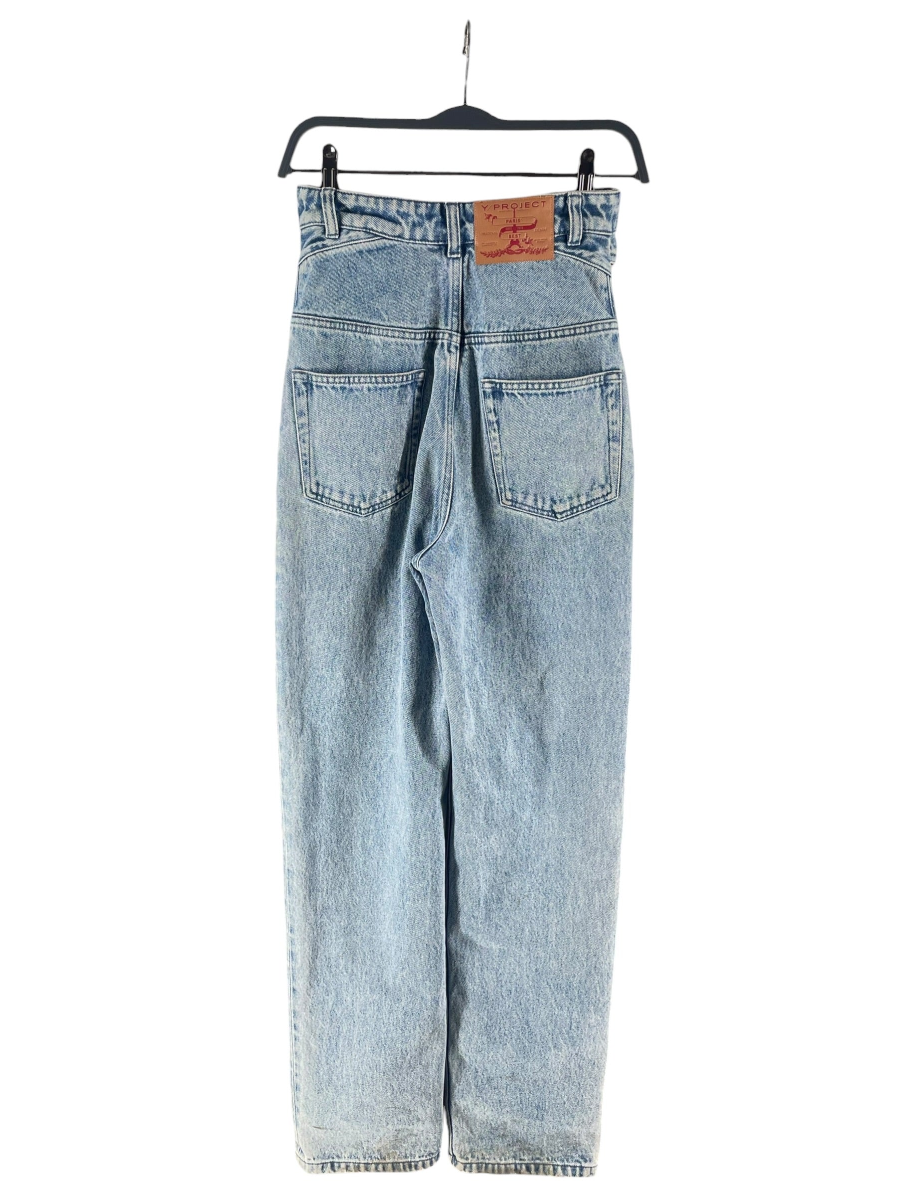 Y/PROJECT/Bottoms/25/Cotton/IDG/Button Fly/Y-PROJECT HIGHRISE V SHAPE JEA view 2