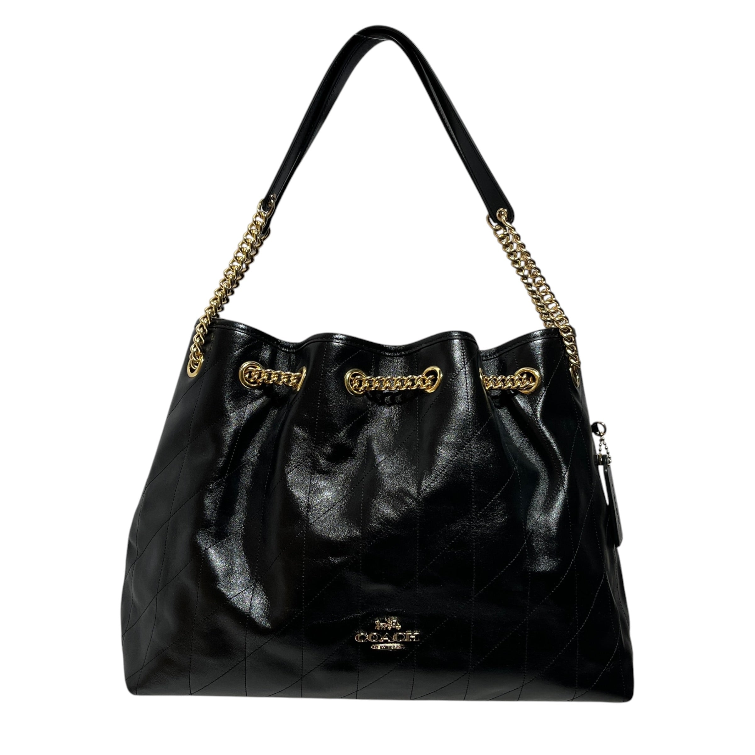 COACH/Bag/Leather/BLK/evelyn bag view 1