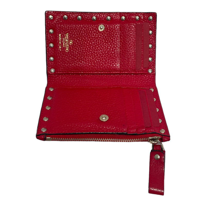 VALENTINO GARAVANI/Bifold Wallet/M/Leather/RED/