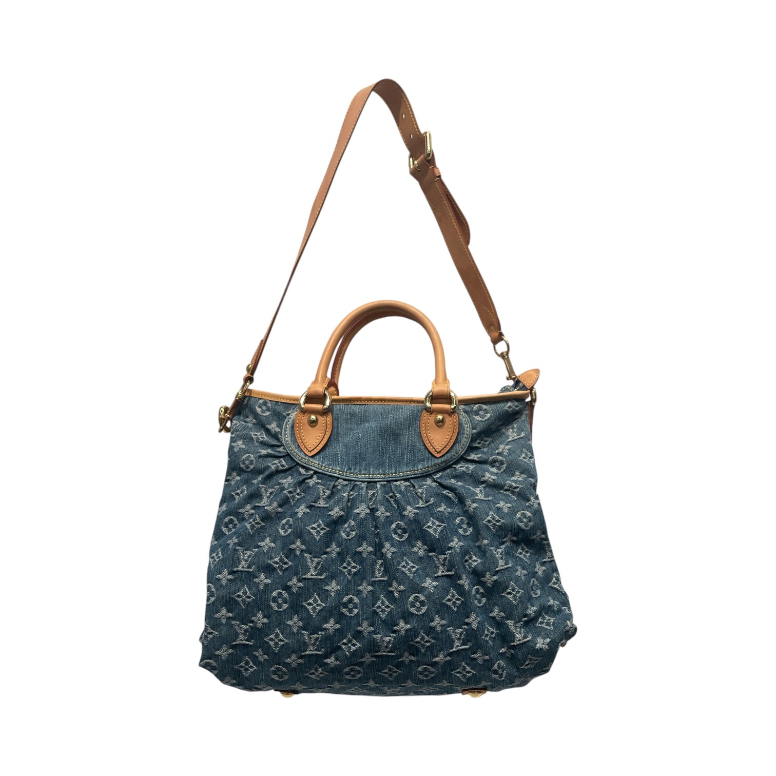 LOUIS VUITTON/Bag/All Over Print/Denim/BLU/Neo Cabby GM blue denim bag view 1