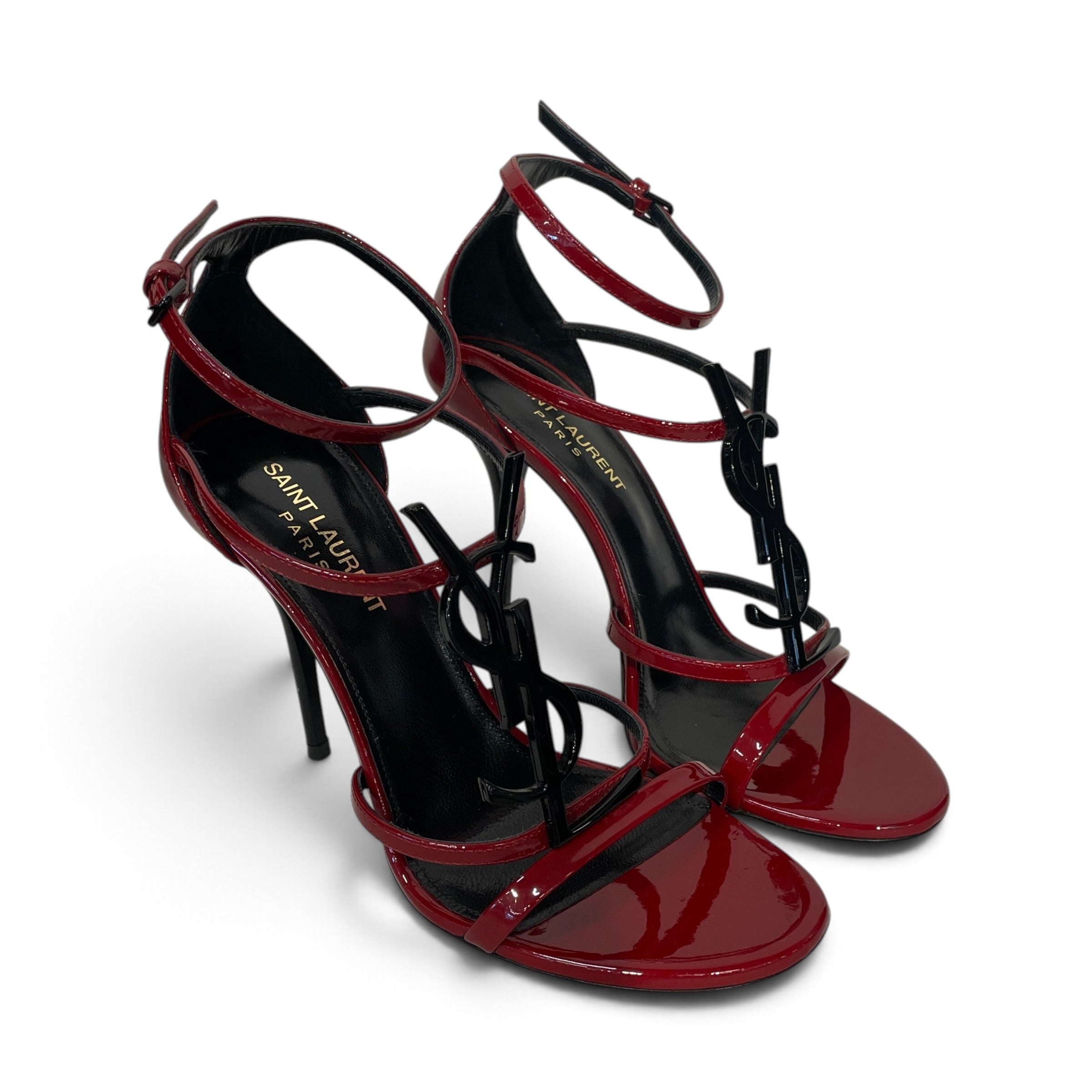 YVES SAINT LAURENT/Heels/EU 37/Leather/RED/CASSANDRA HEELS view 1