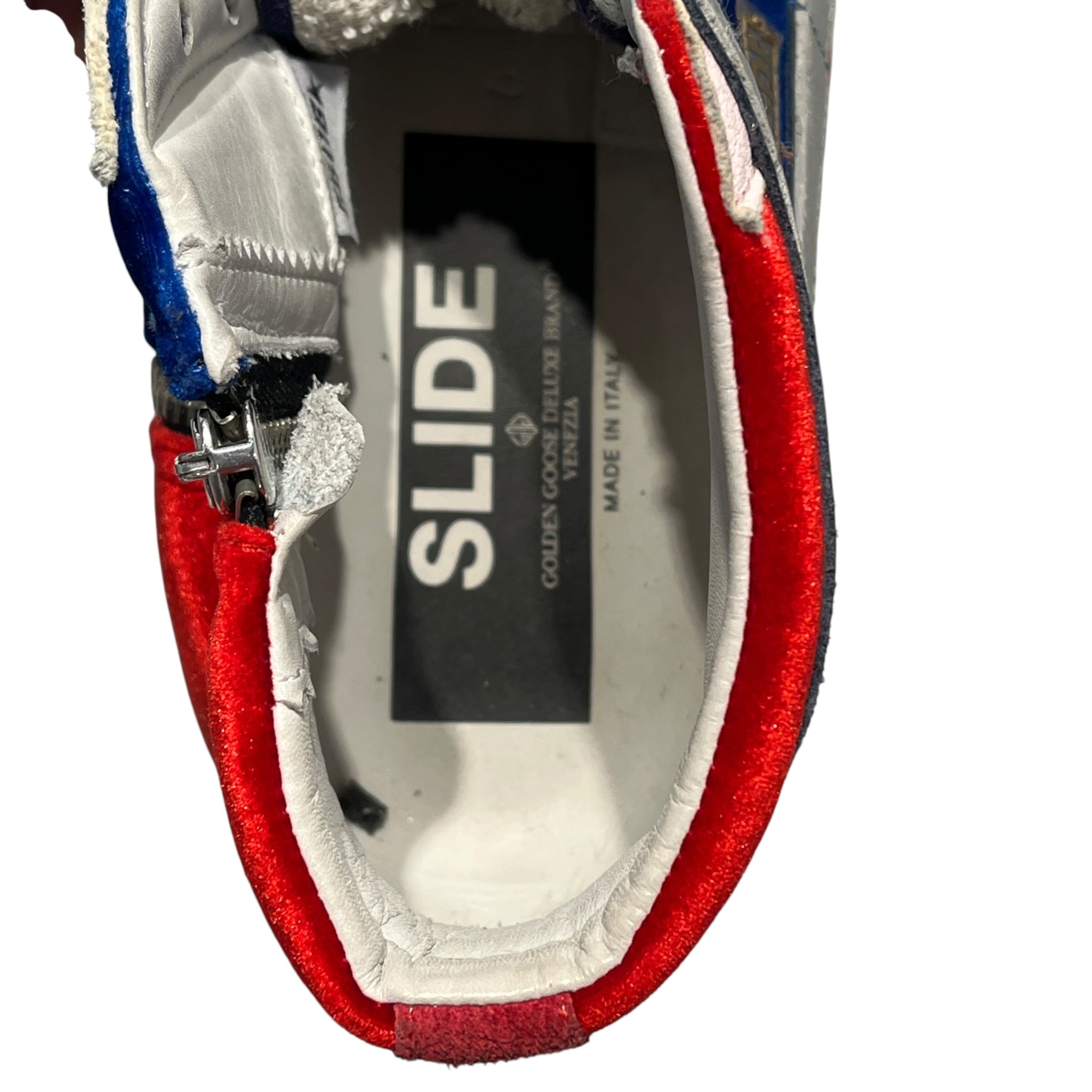 GOLDEN GOOSE/Hi-Sneakers/EU 43/Velour/RED/BLUE&RED SLIDE HIGHTOP view 3