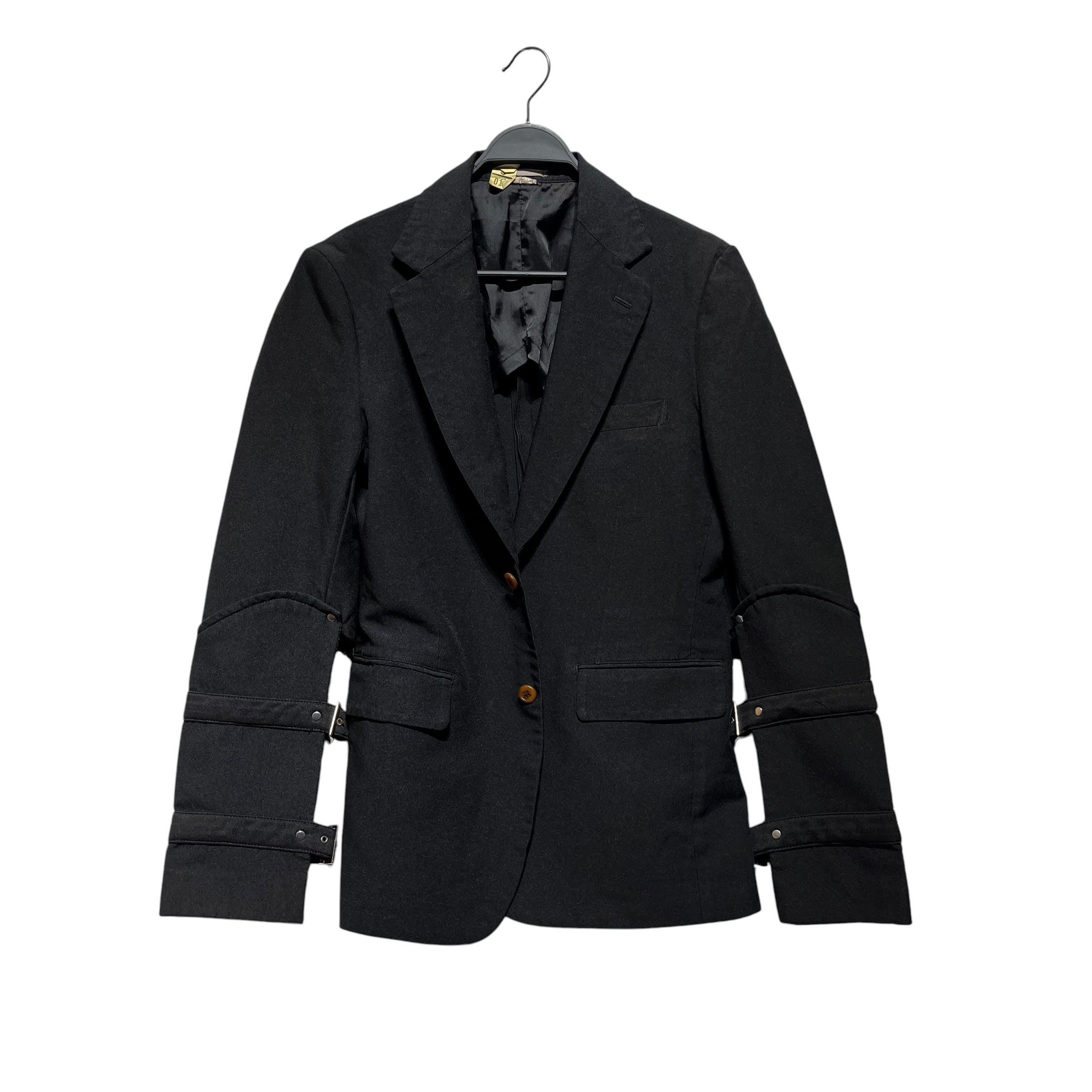 COMME des GARCONS HOMME PLUS/Tailored Jkt/M/Wool/BLK/BUCKLE ARMS / BRWN BUTTONS view 1