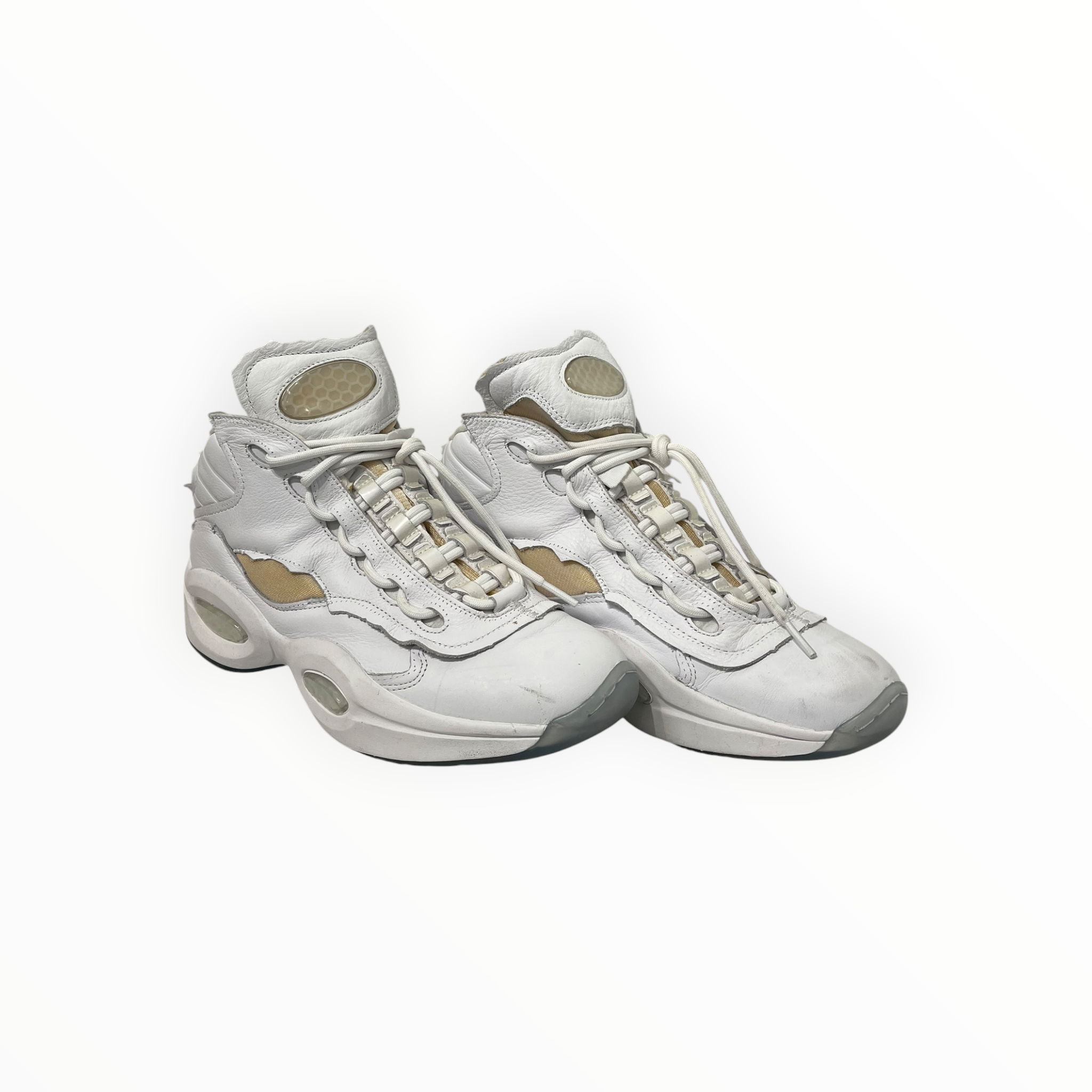 Reebok/Maison Margiela/Hi-Sneakers/US 10/Leather/WHT/MARGIELA REEBOK QUESTION view 1