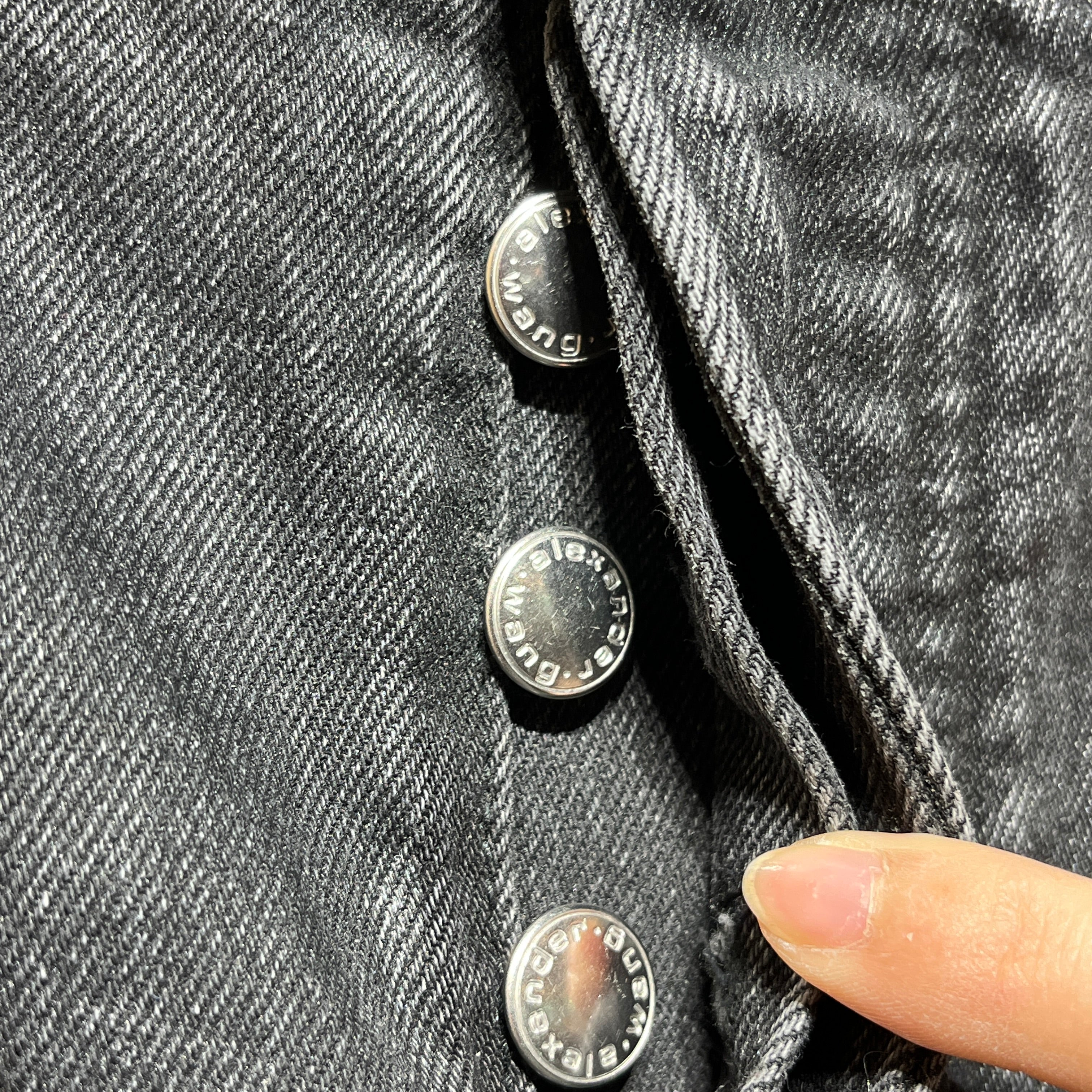 Alexander Wang/Straight Pants/25/Denim/GRY/Coated Straight Denim view 6