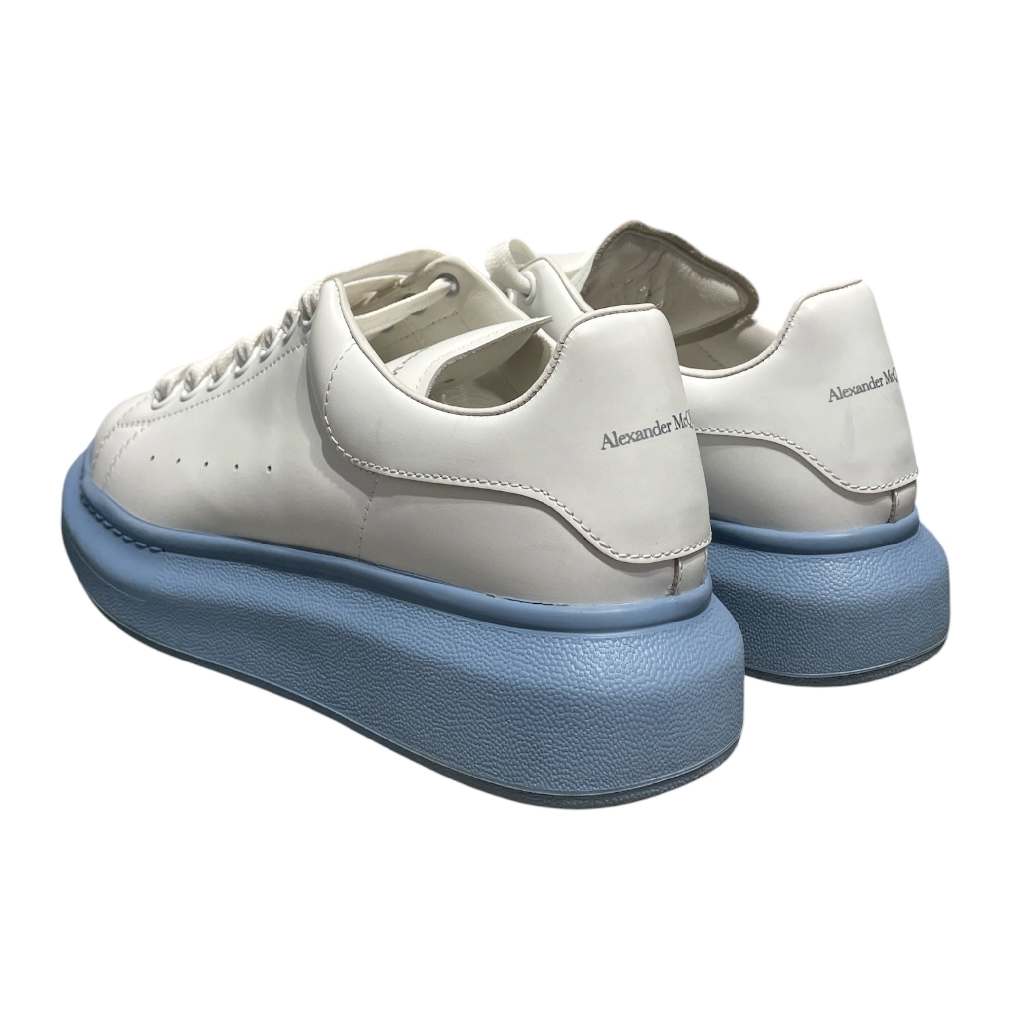 Alexander McQueen/Low-Sneakers/EU 39/Leather/WHT/Blue Sole view 2