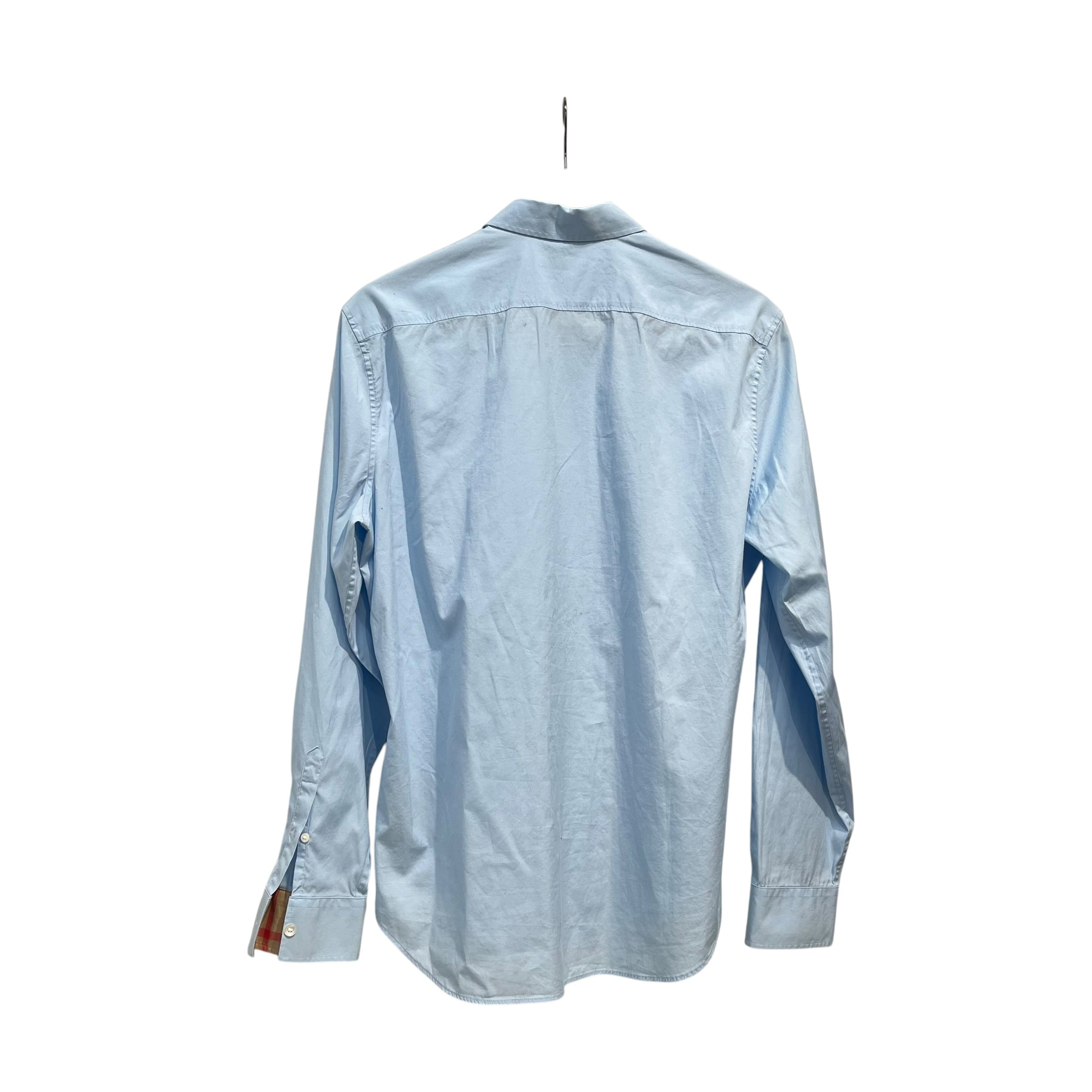 BURBERRY BRIT/LS Shirt/M/Cotton/BLU/LIGHT BLUE, CHEST LOGO view 2