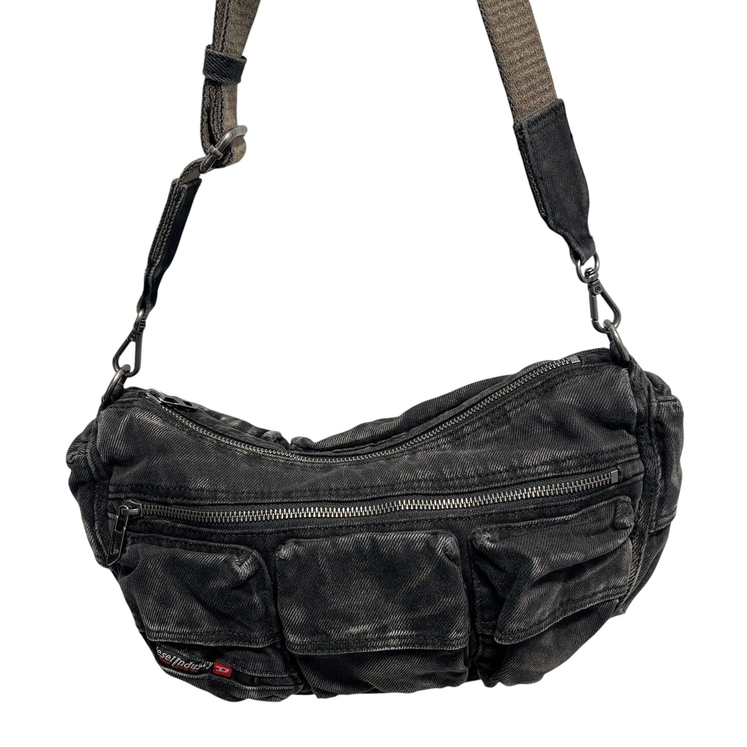 DIESEL/Bag/Denim/BLK/diesel multi pocket denim bag view 6