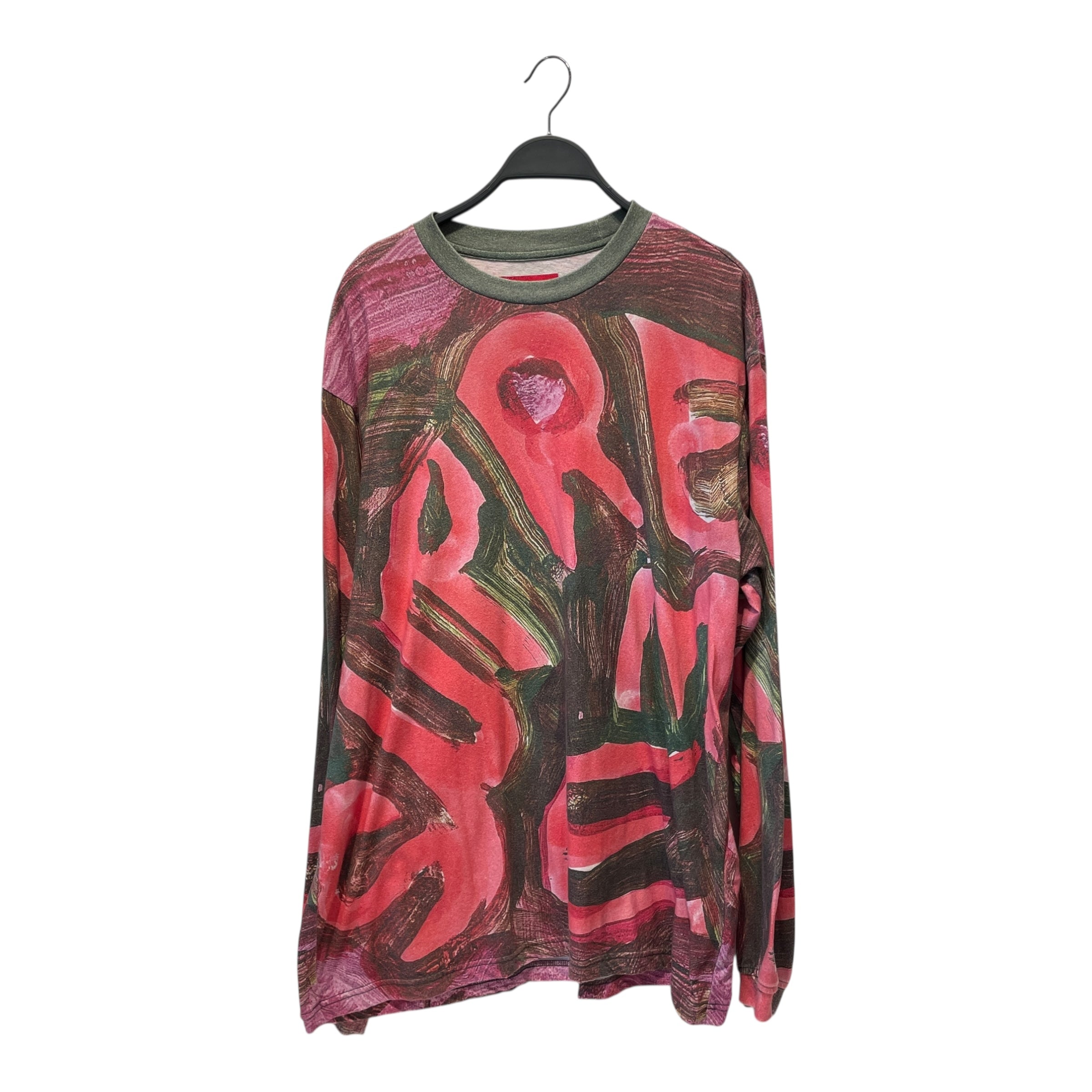 Supreme/LS T-Shirt/L/Cotton/MLT/All Over Print/PAINT SUPREME LOGO view 1