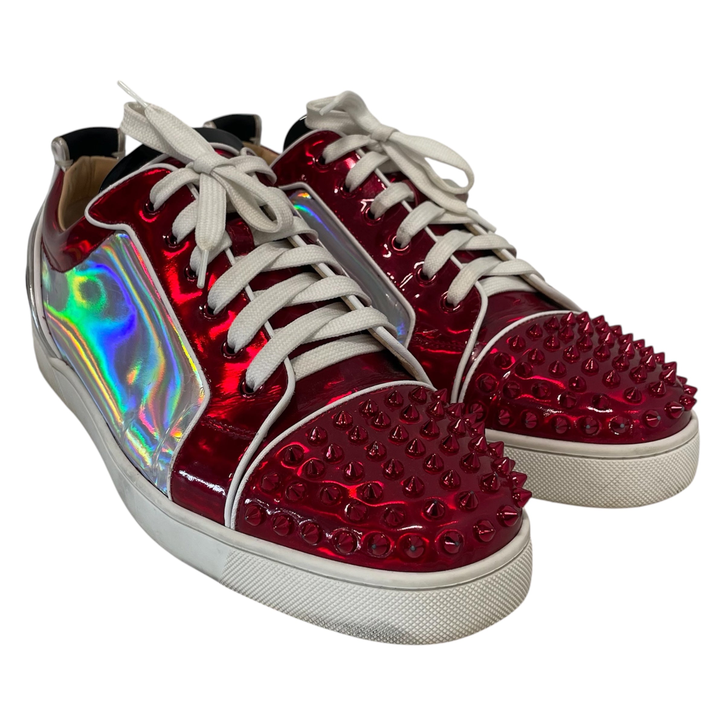 Christian Louboutin/Low-Sneakers/US 13/Cotton/RED/ view 1
