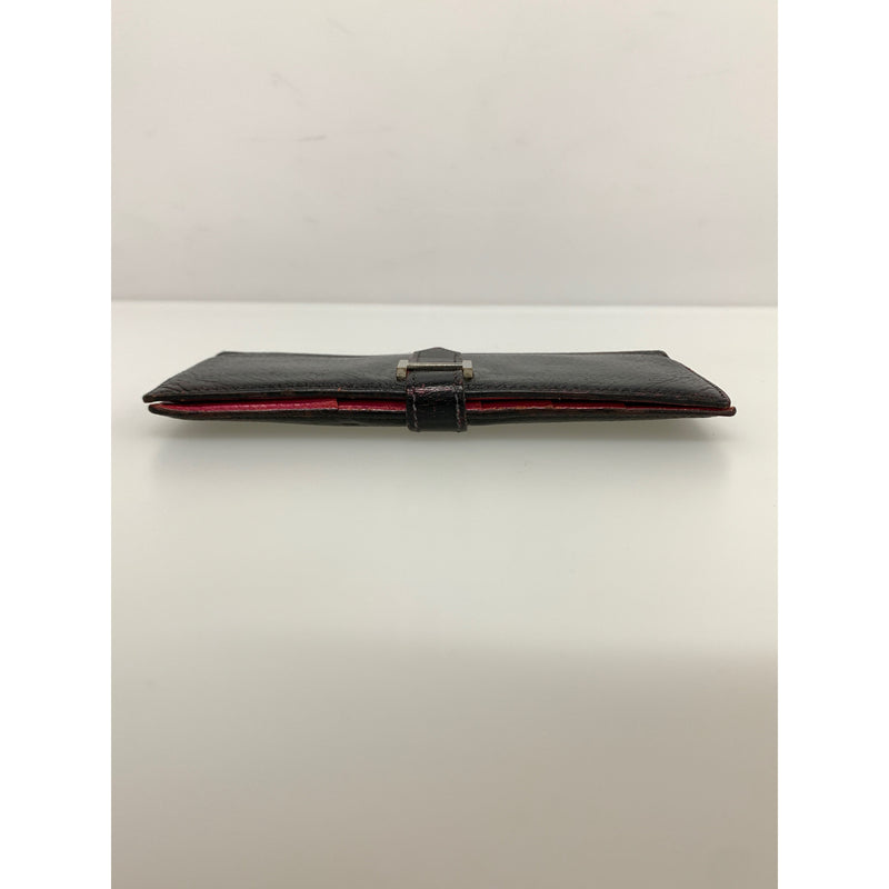 HERMES/Long Wallet/Black/Leather/