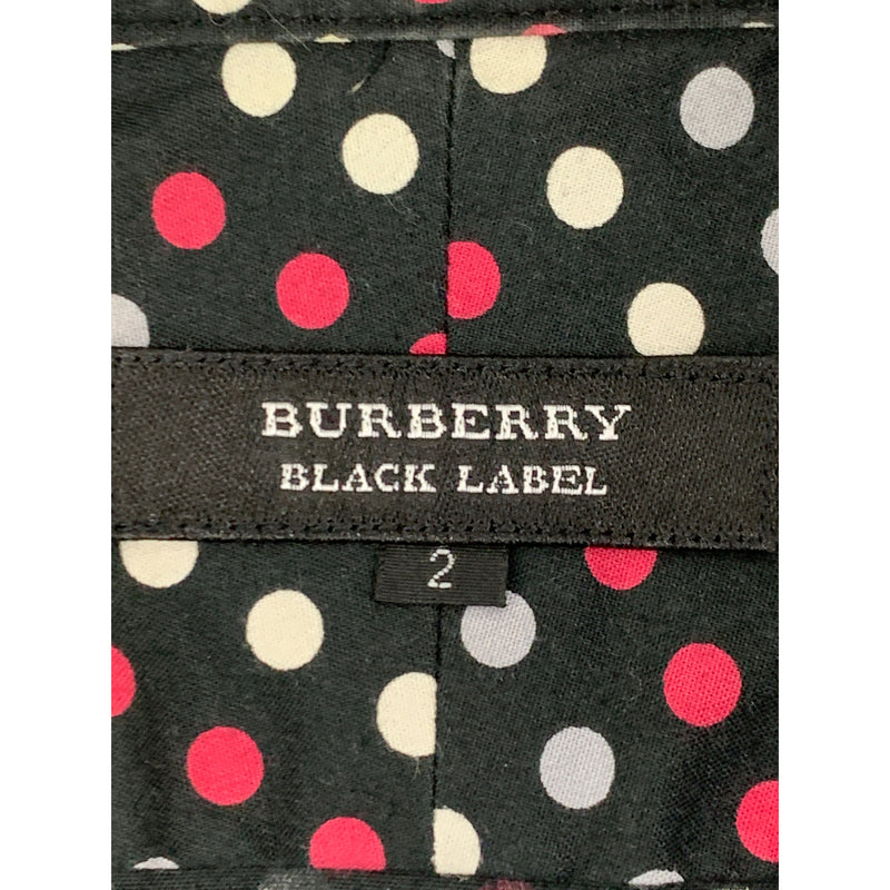 BURBERRY BLACK LABEL/LS Shirt/2/BLK/Cotton/Polka dot/BMW14-806-09/BMW14-806-09