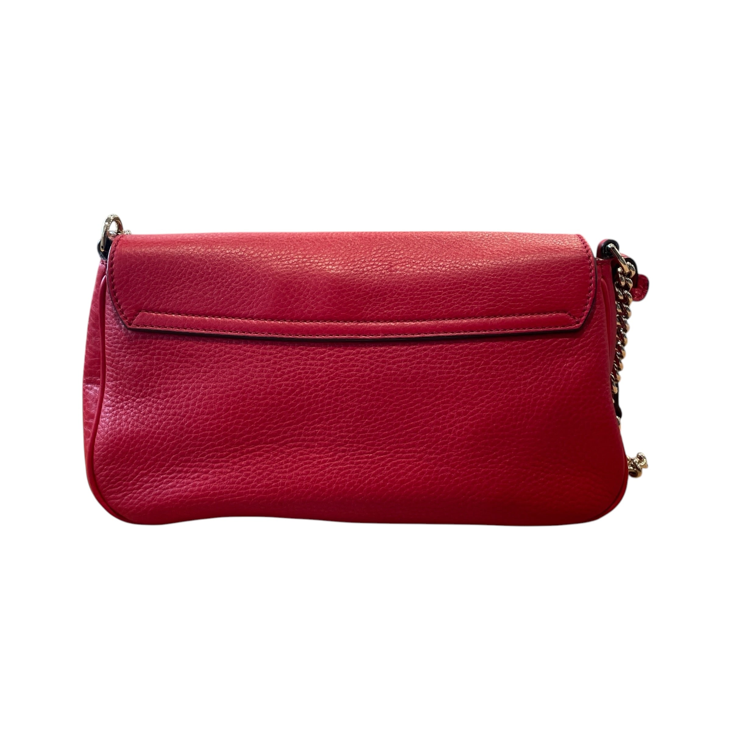GUCCI/Bag/Leather/RED/soho interlocking G shoulder view 2