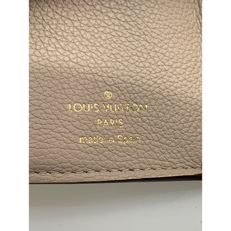 LOUIS VUITTON/Trifold Wallet/Beige/Leather/PORTEFEUILLE LOCK MINI_CALFSKIN LEATHER/M69340