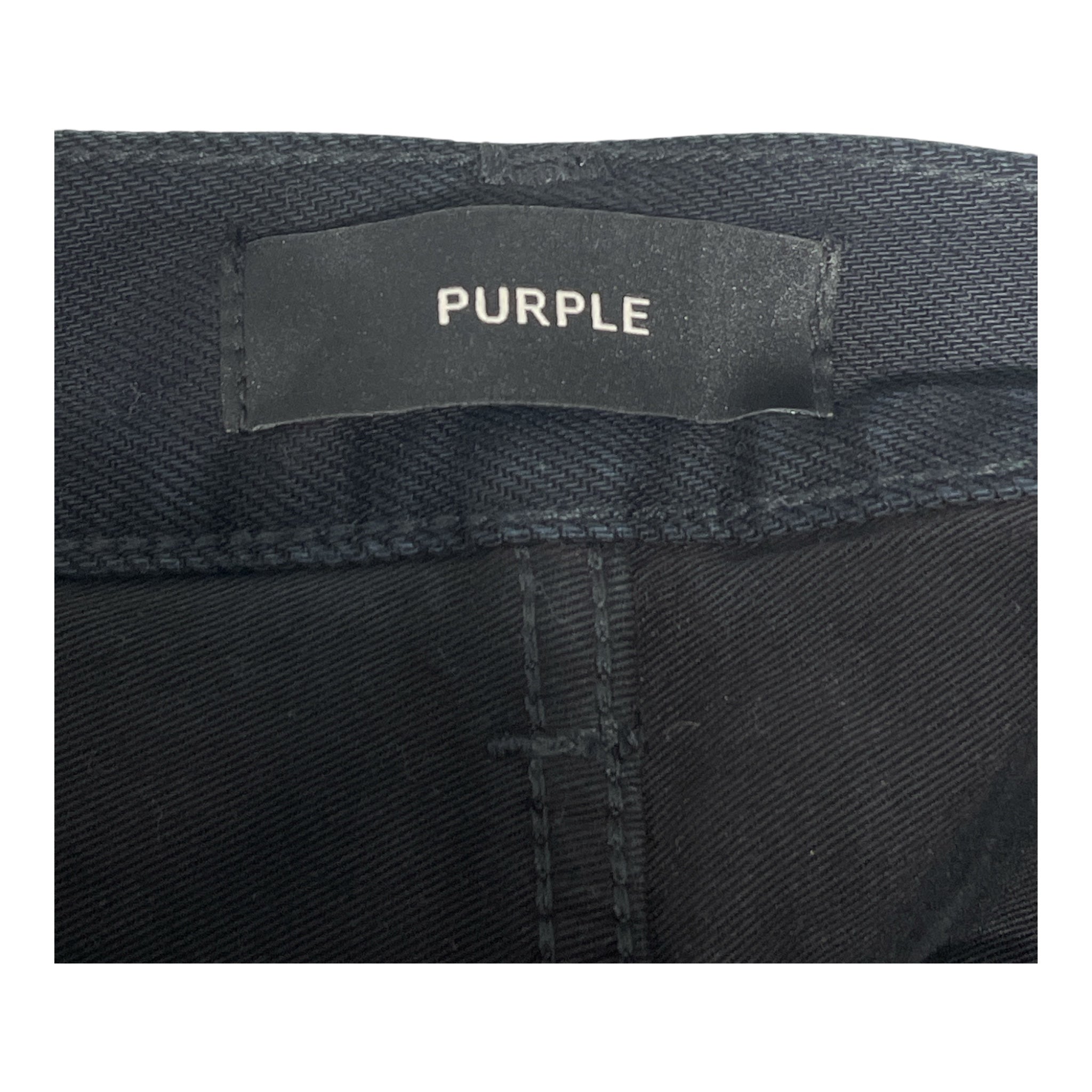 PURPLE BRAND/Straight Pants/40/Cotton/BLK/Beaded Splatter Pants view 3