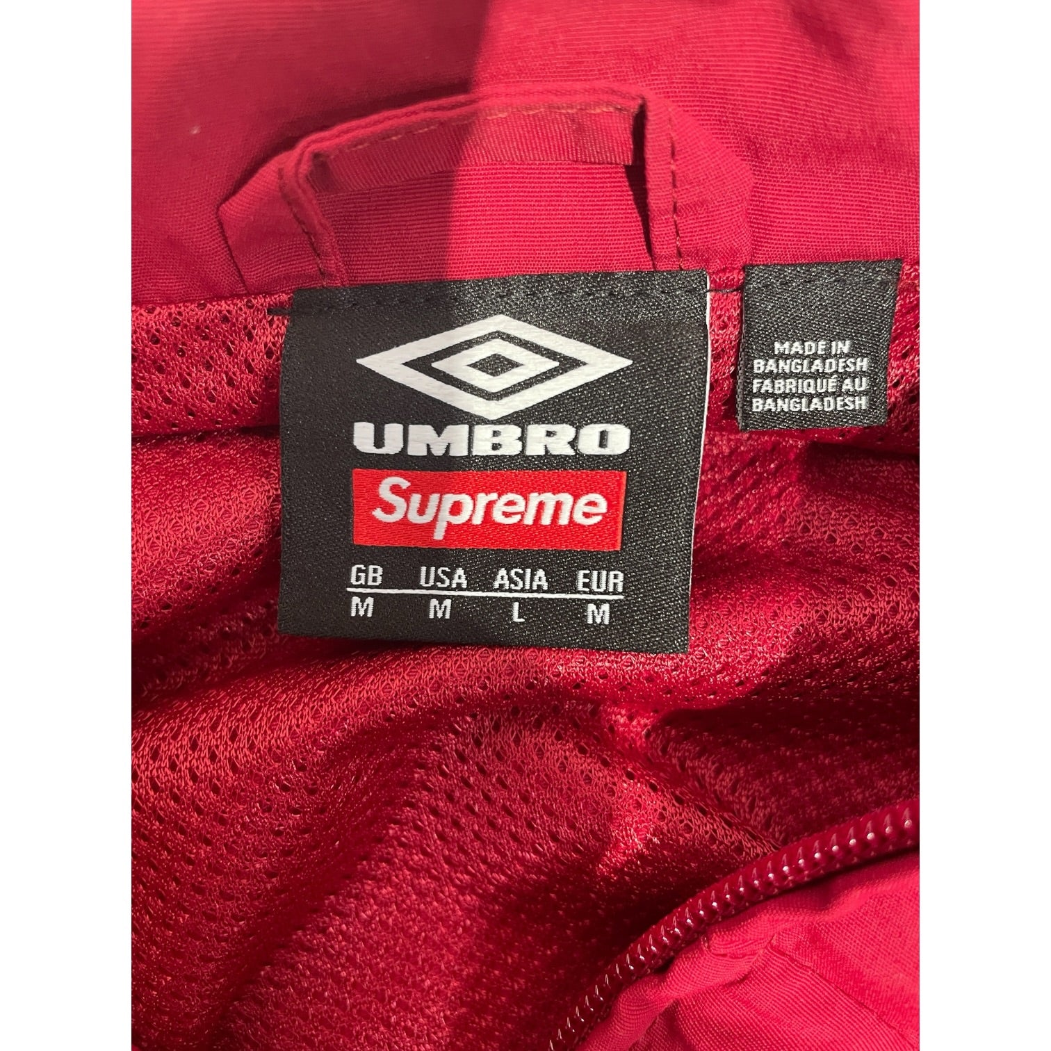 Supreme/UMBRO/Windbreaker/M/Nylon/RED/Umbro Rhinestone Logo 6 Jacket view 3