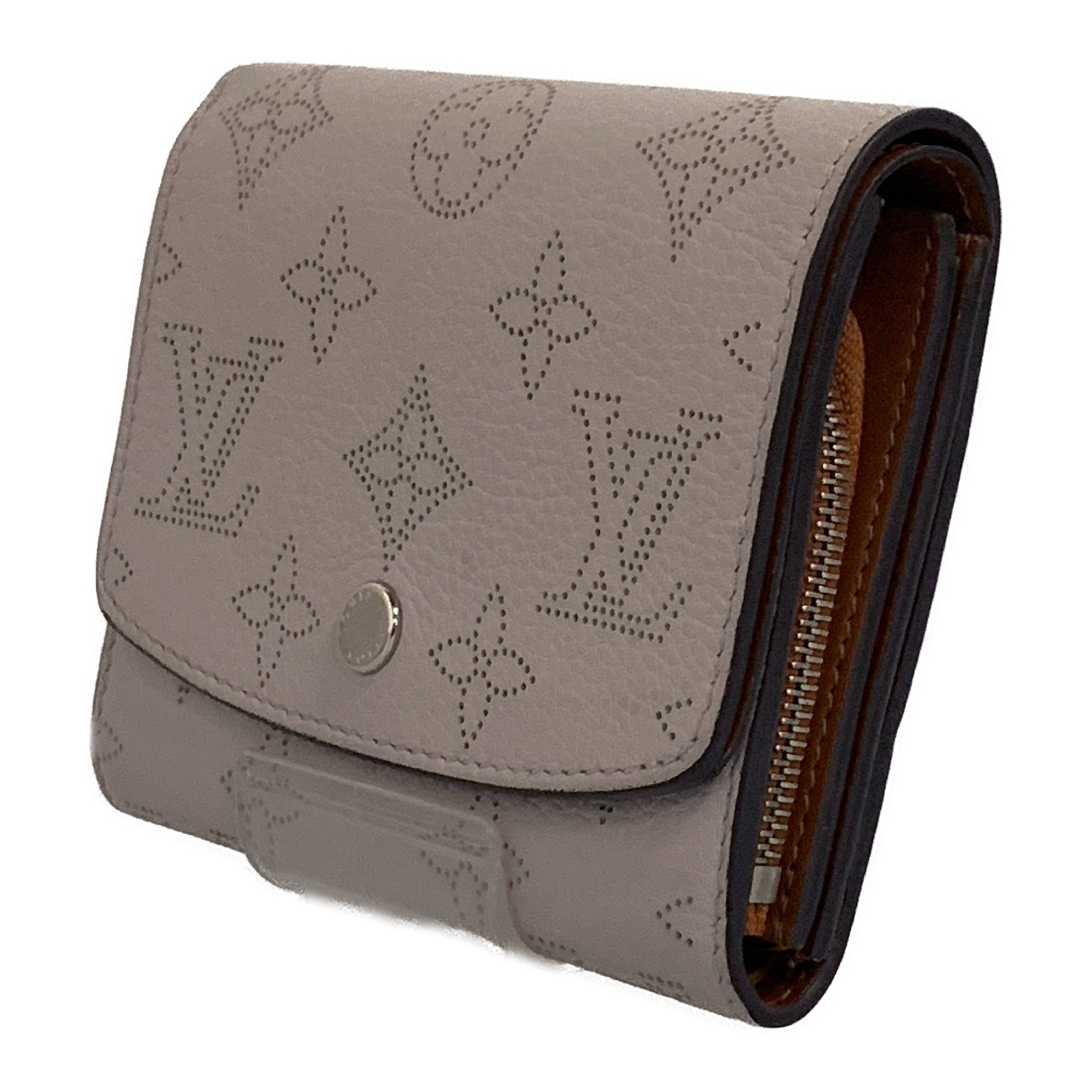 LOUIS VUITTON/Coin Wallet/White/Leather/PORTEFEUILLE IRIS COMPACT_MONOGRAM MAHINA/M62542 view 1